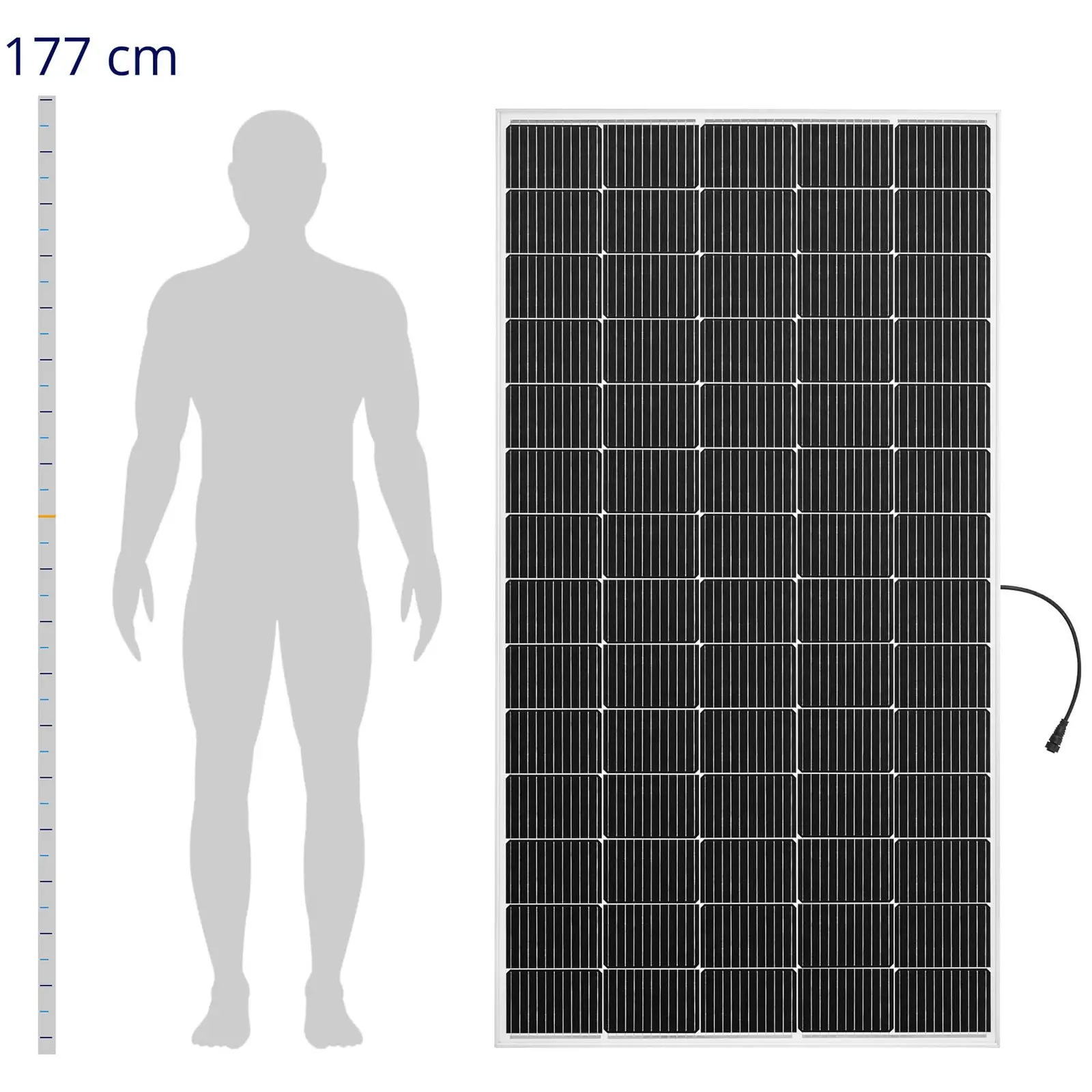 Panneau solaire pour balcon - 600 W - 2 panneaux monocristallins - Kit complet prêt à brancher (Puissance d'entrée max.: 700 W)