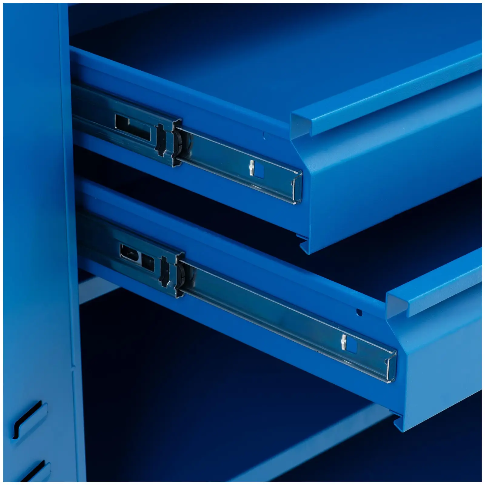 Armario para herramientas - panel trasero perforado y puertas batientes - 2 cajones - con cerradura