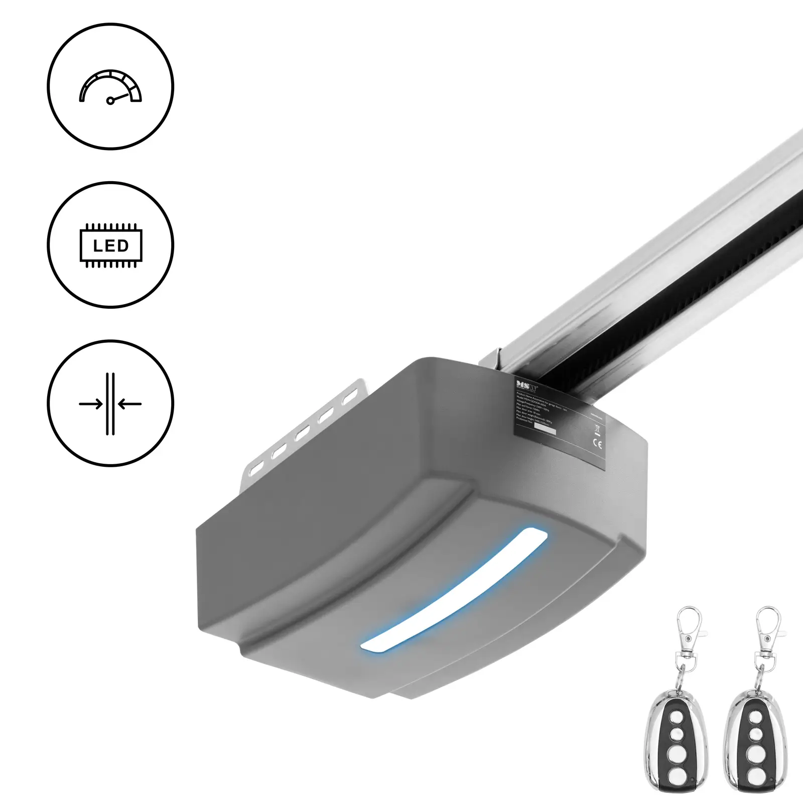 Electric Garage Door Opener - 100 N - for doors up to 150 kg / 15 m²