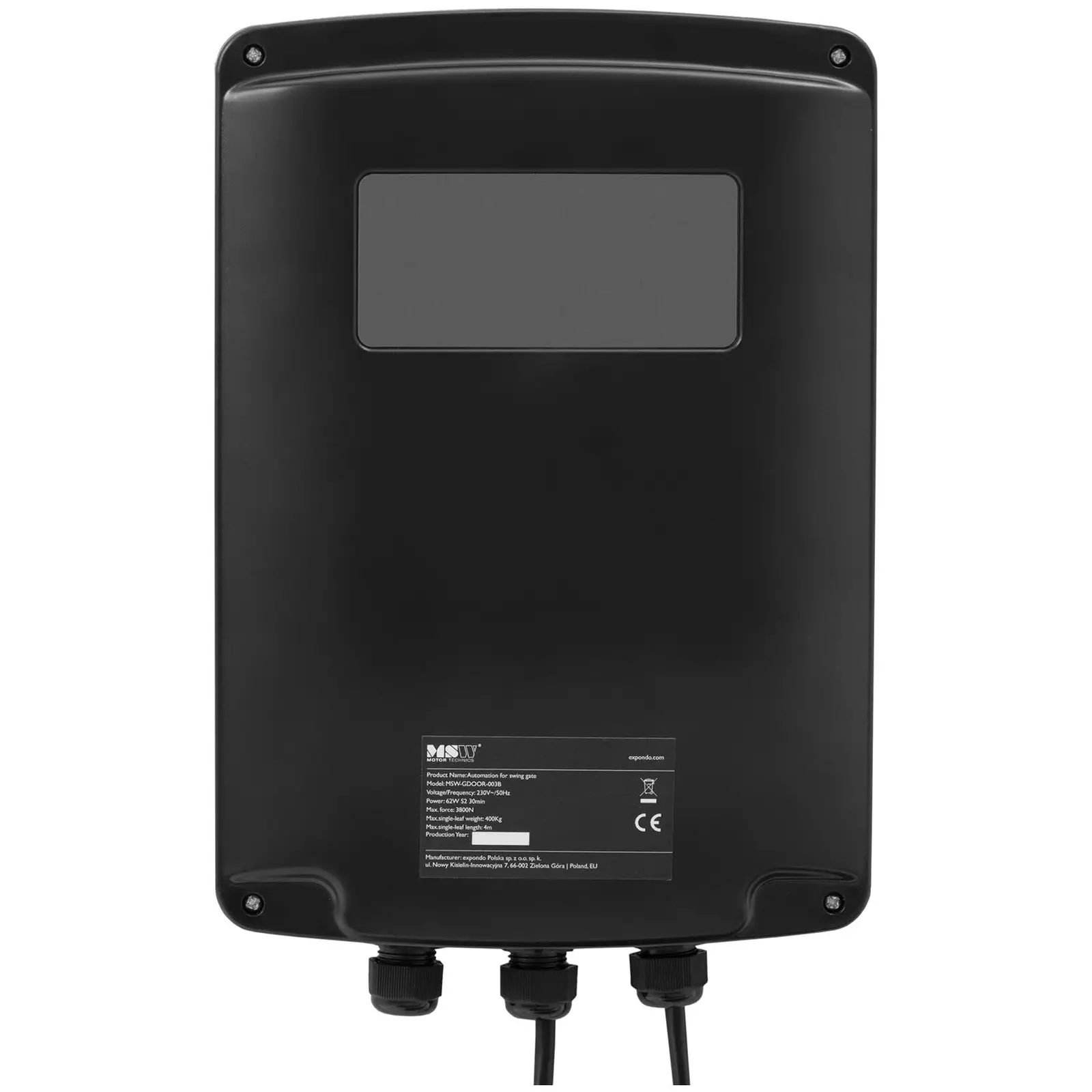 Moteur pour portail coulissant - pour 2 portails jusqu'à 400 kg chacun / 4 m de long (Fréquence [Hz]: 50)