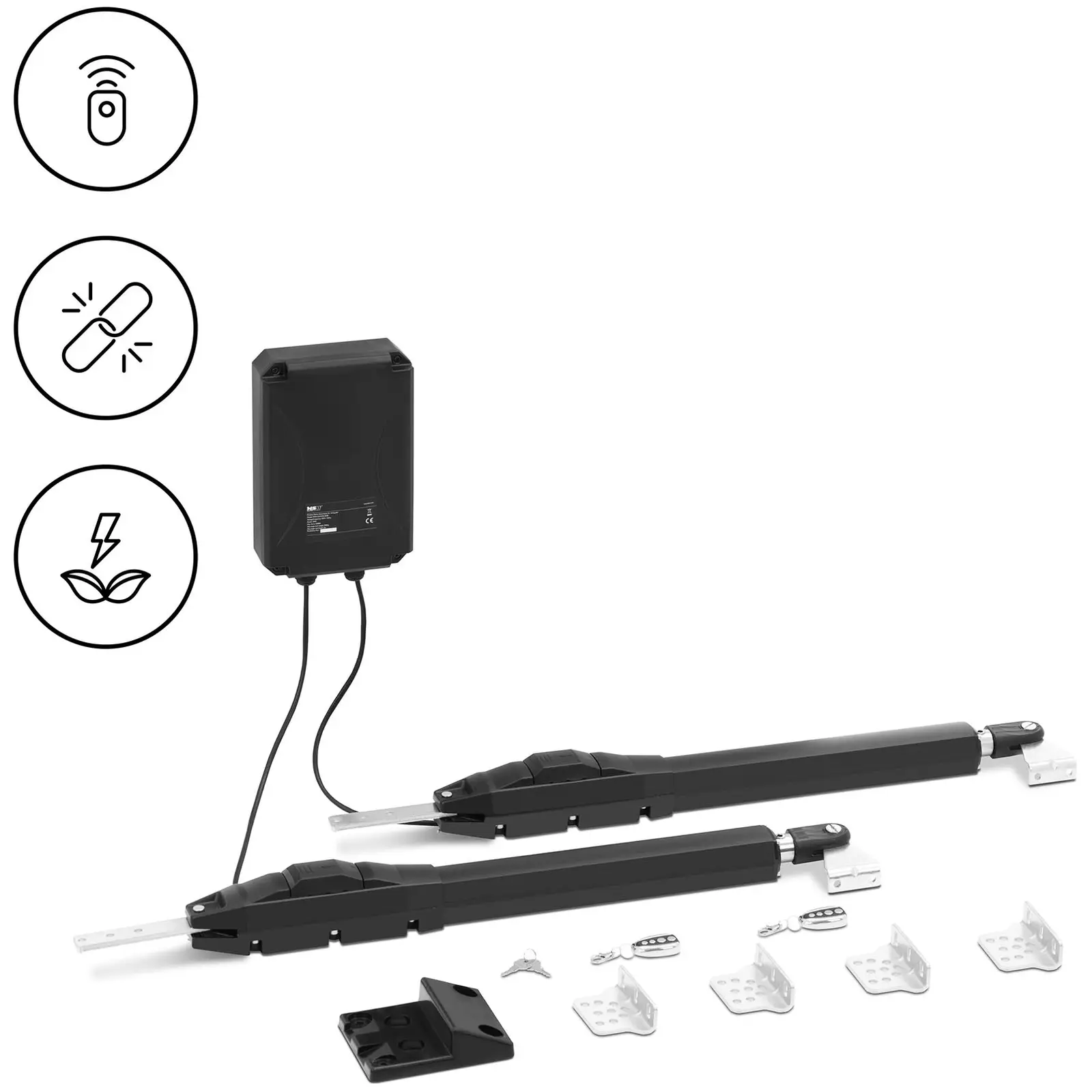 Electric Gate Opener - for 2 swing gates up to 200 kg / 2 m length each