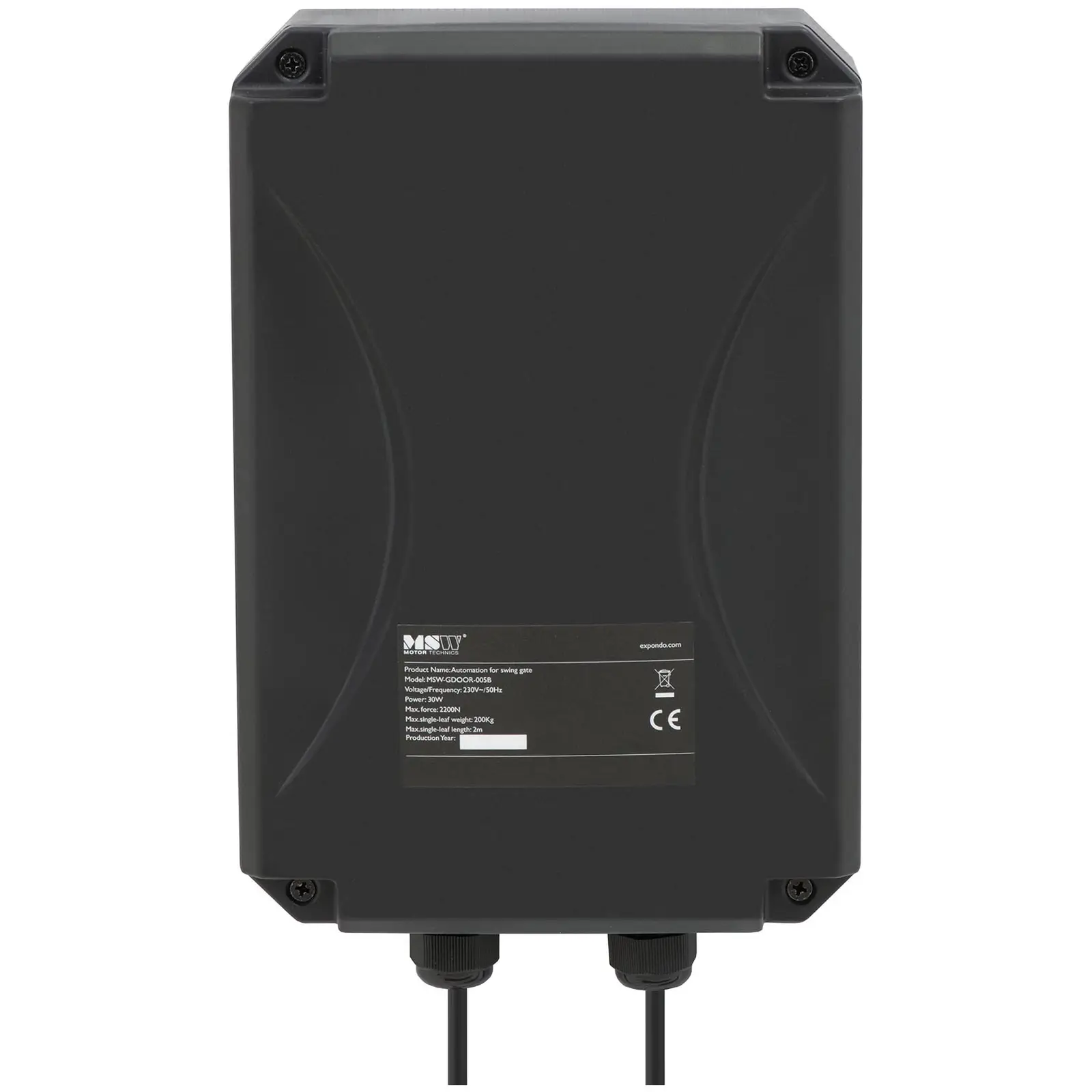 Moteur pour portail coulissant - pour 2 portails jusqu'à 200 kg chacun / 2 m de long (Fréquence [Hz]: 50)