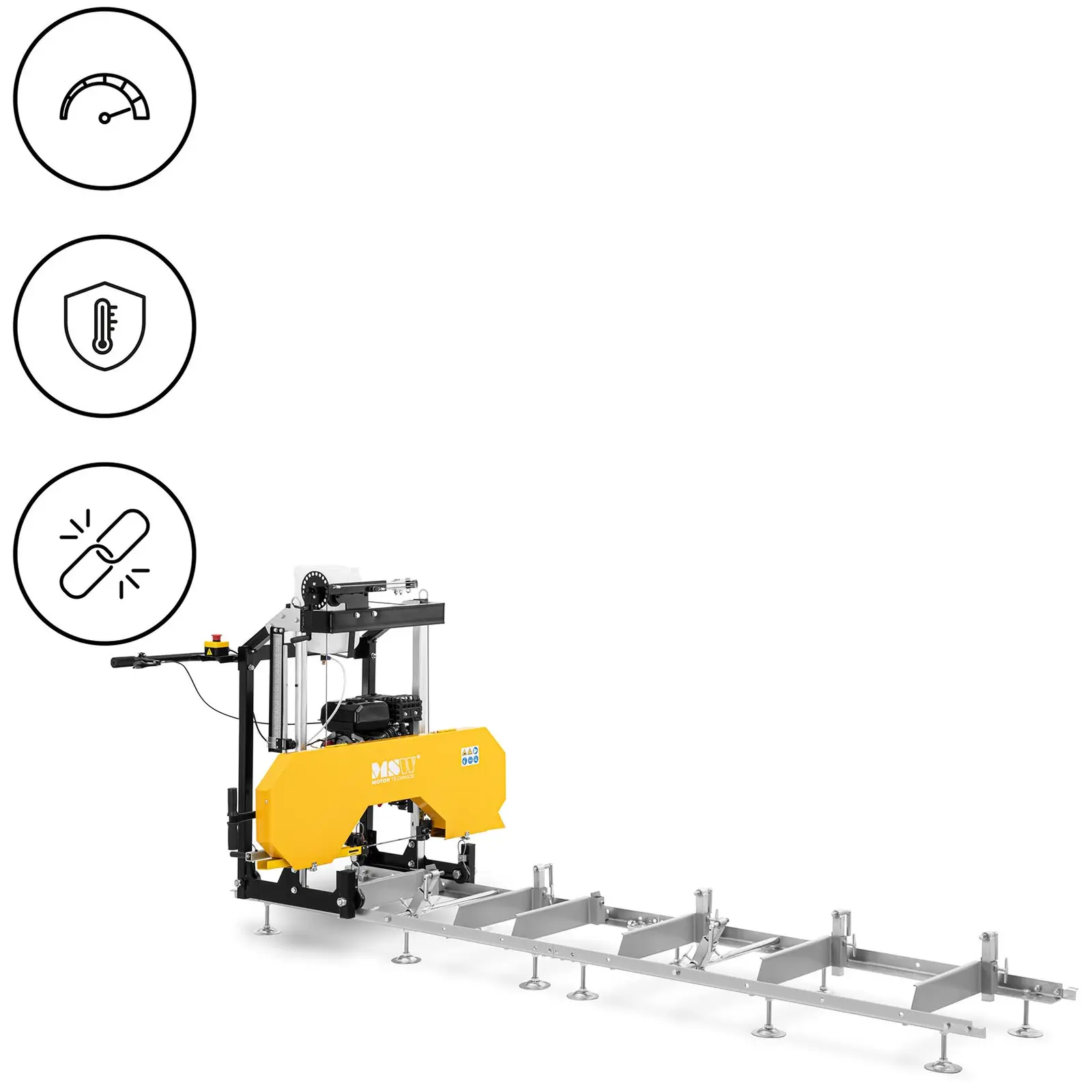 Log band saw - 7 HP - 2800 rpm - runway 3 m