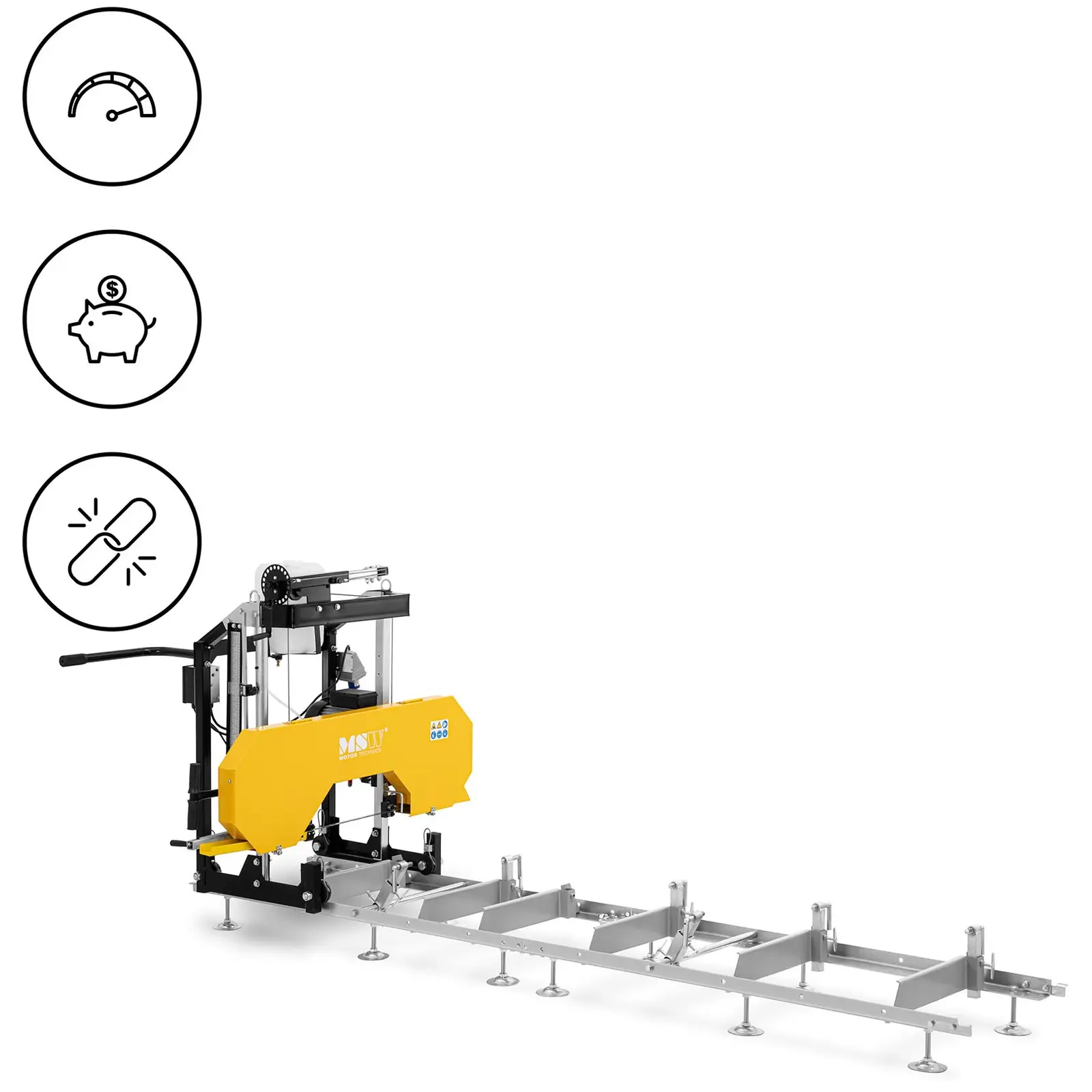 Πριόνι κορμοτεμαχίων - 2,6 kW - 2800 rpm - διάδρομος 3 m