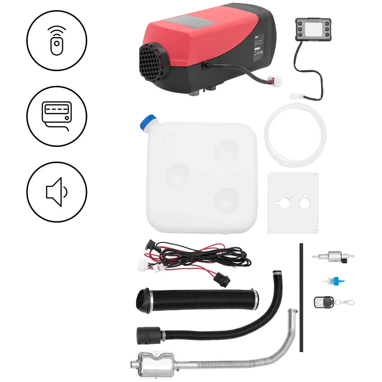 Calefactor de estacionamiento diésel - 12 V - 5 kW - depósito 10 L