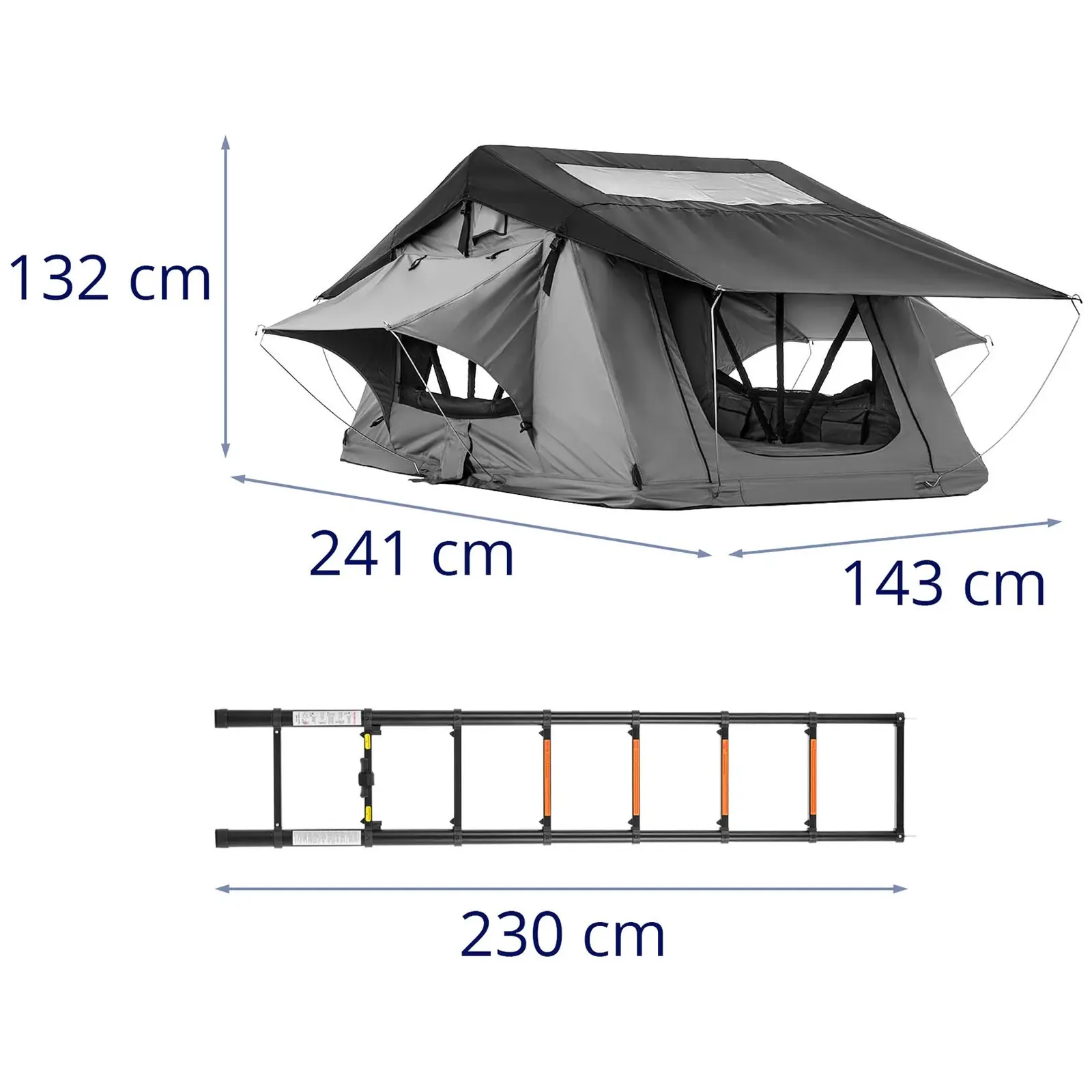 Avtomobilski strešni šotor - 240 x 140 x 130 cm