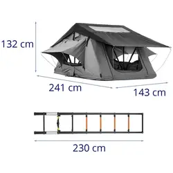 Tenda da tetto per auto - 240 x 140 x 130 cm