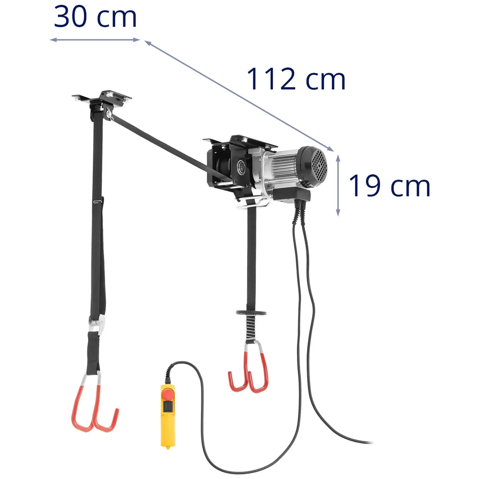 Elektrický zvedák na jízdní kola - výška zdvihu 3 m - dálkové ovládání (Maximální nosnost: 100 kg)