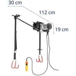 Elevador elétrico para bicicletas - altura de elevação 3 m - controlo remoto