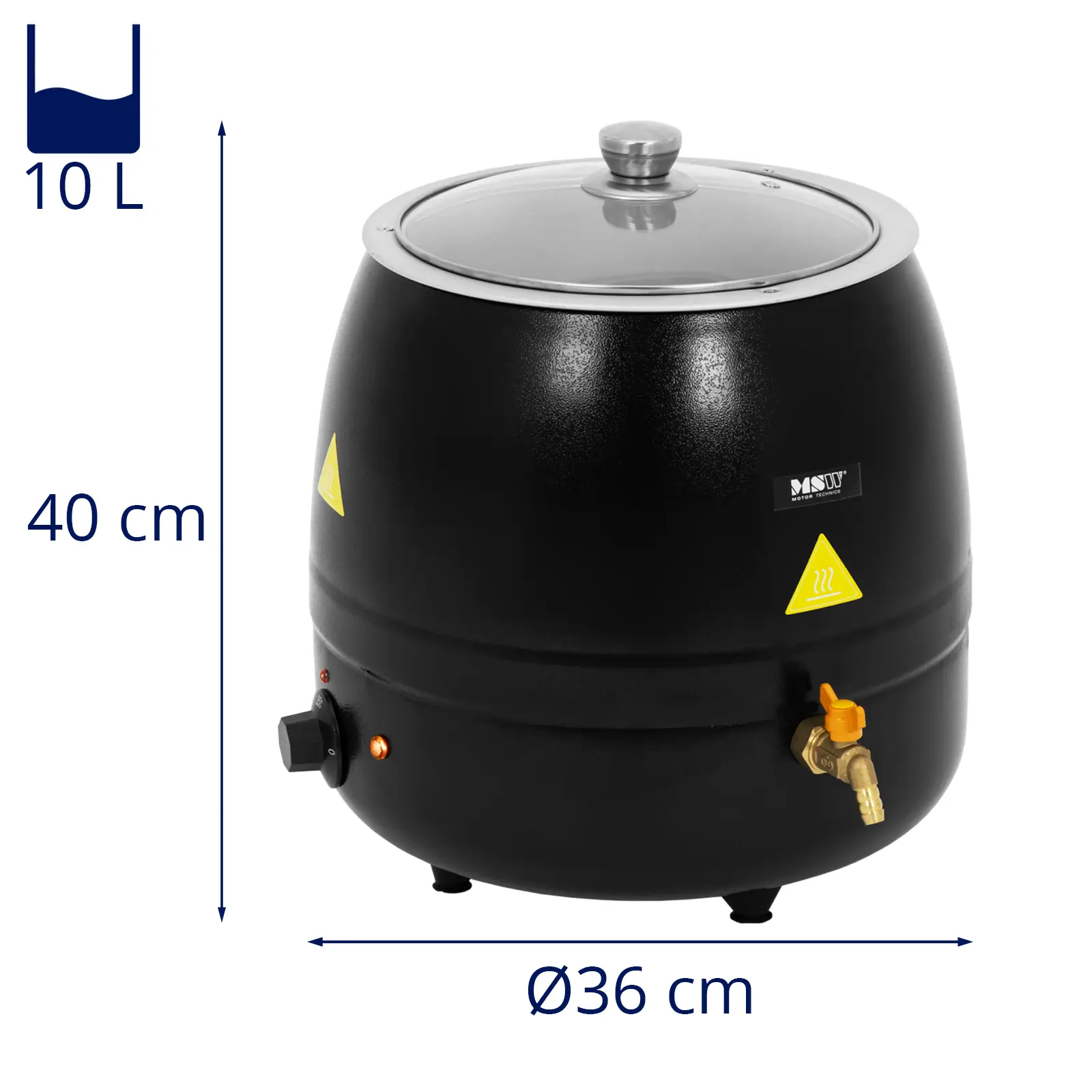 Vařák na vosk na svíčky - elektrický - 10 l - 400 W (Barva: Černá)