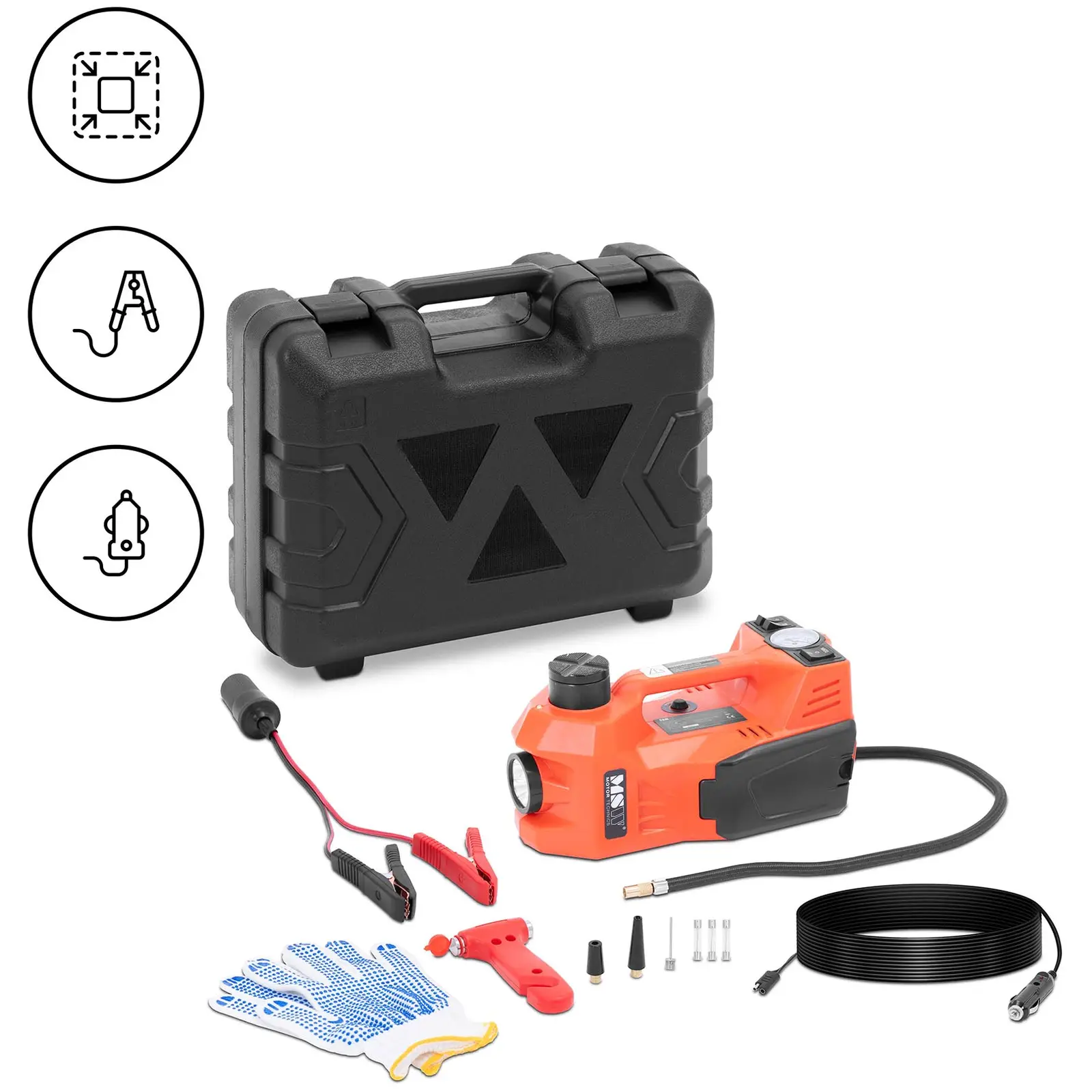 Elektrický zvedák na auta - 12 V - 5 t - sada na výměnu kol - multifunkční - Obrázek produktu