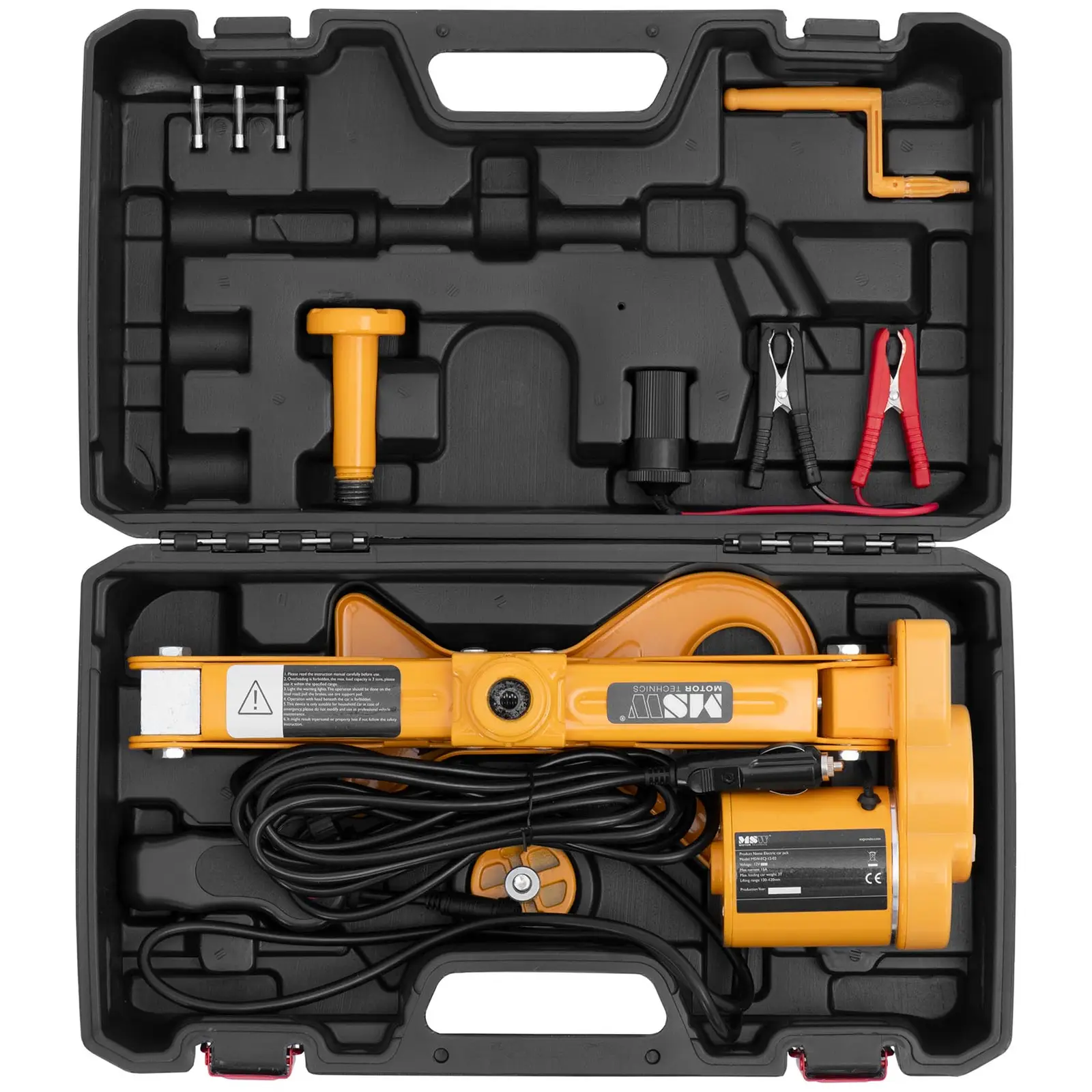 Cric elettrico -  12 V - 3 t - Kit per cambio ruota - Cric a forbice (Potenza nominale: 150 W)