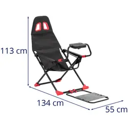 Състезателен геймърски стол - стоманена рамка - сгъваем