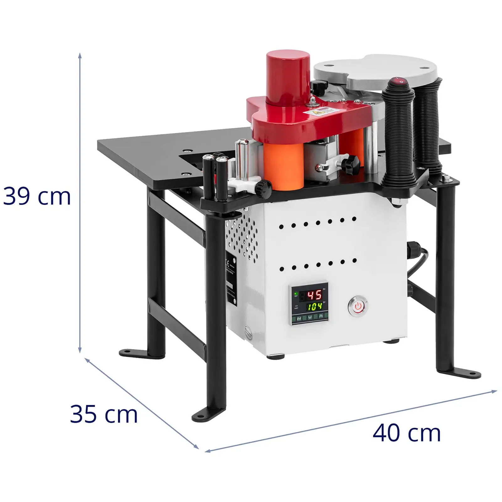 Kantlimer transportabel - 765 W - fremføringshastighed 5 m pr. min. - 120 til 180 °C (Hastighed [m/min.]: 5)