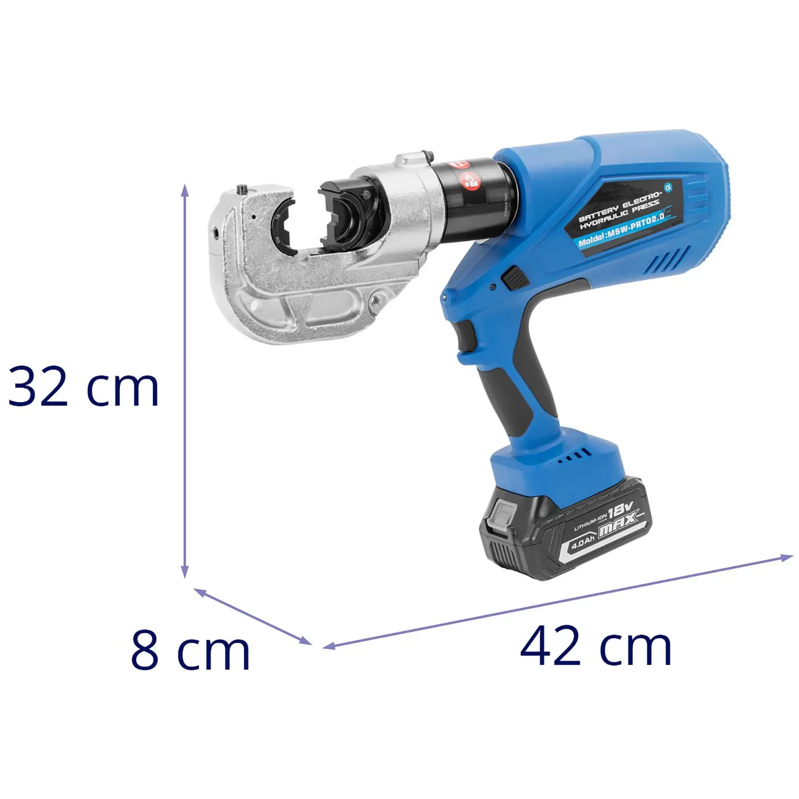 Proizvodi druge kategorije Alat za prešanje - hidraulički - 16 do 400 mm² - šesterokutno prešanje - 120 kN