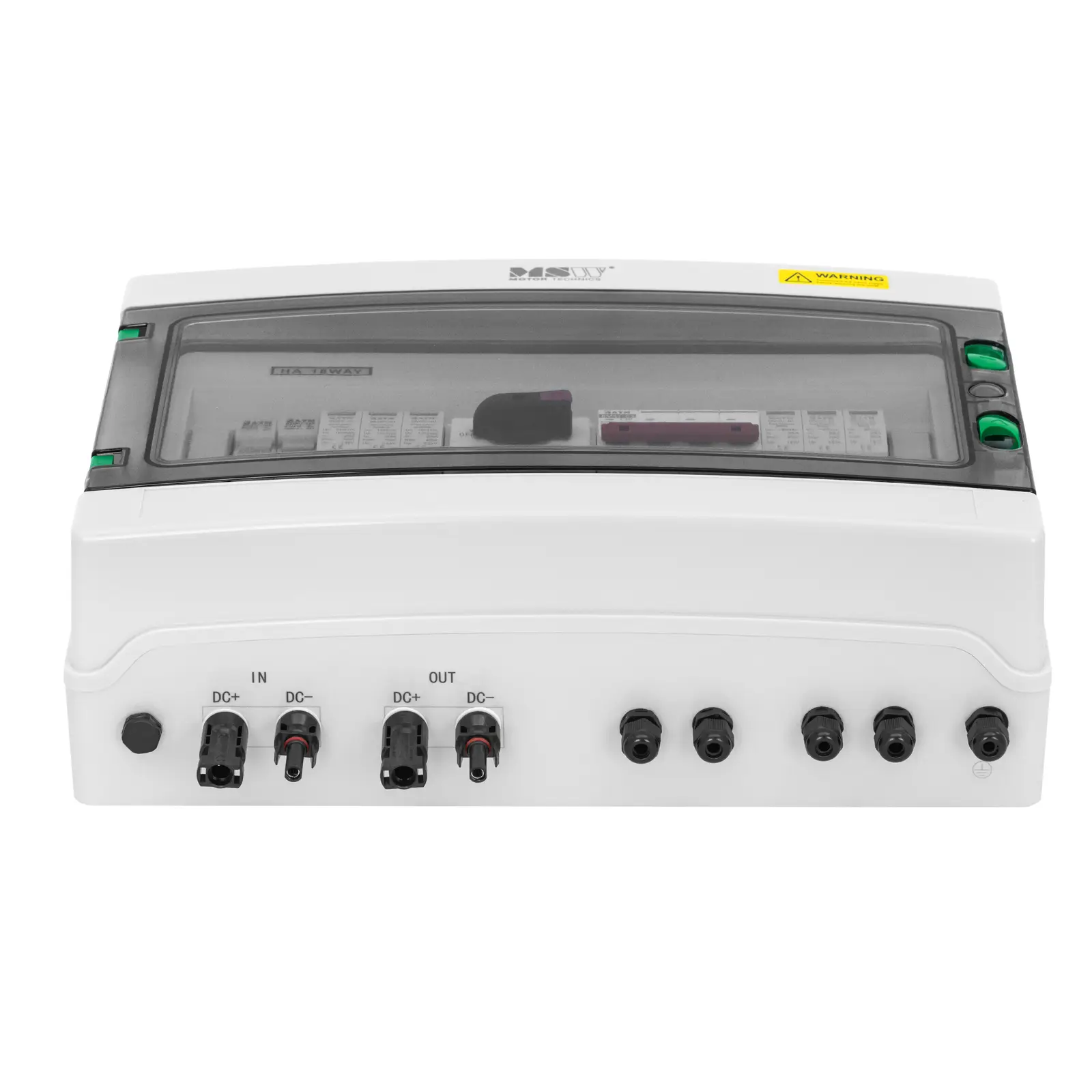 Caja de empalmes con protección contra subidas de tensión para sistema FV - tipo 2 - 2 entradas / 2 salidas - 1000 V - IP65 (Resistencia UV: Sí)
