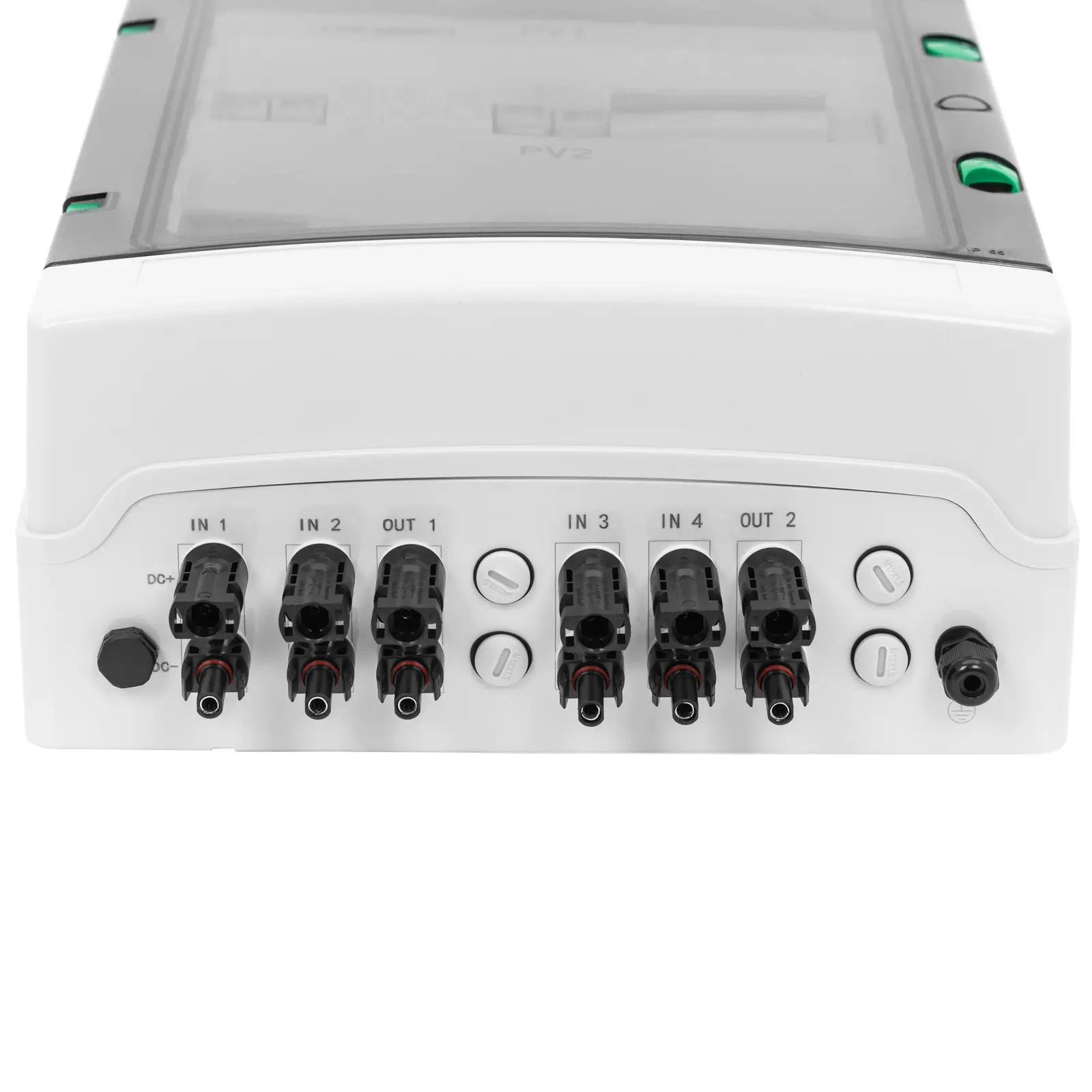 Coffret de protection DC photovoltaïque - type 2 - 4 entrées / 2 sorties - 1000 V - IP65 (Résistance UV: Oui)