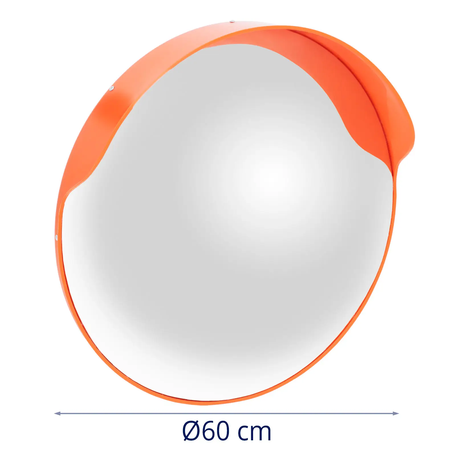 Trafikspejl - 60 cm i diameter - 130° - rundt - orange