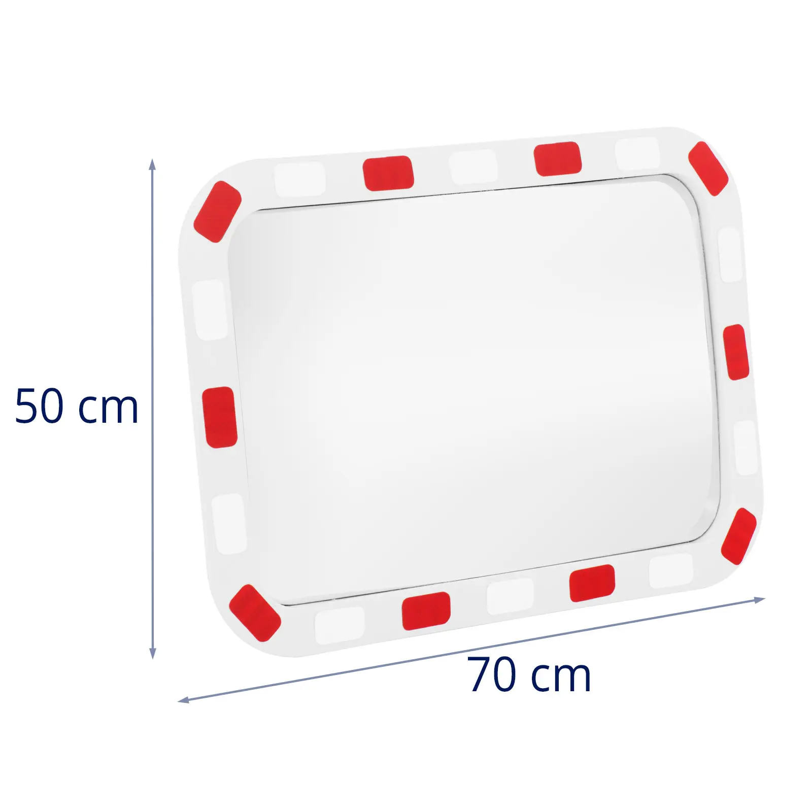 Specchio stradale - 40 x 80 x 8 cm - 130° - Rettangolare