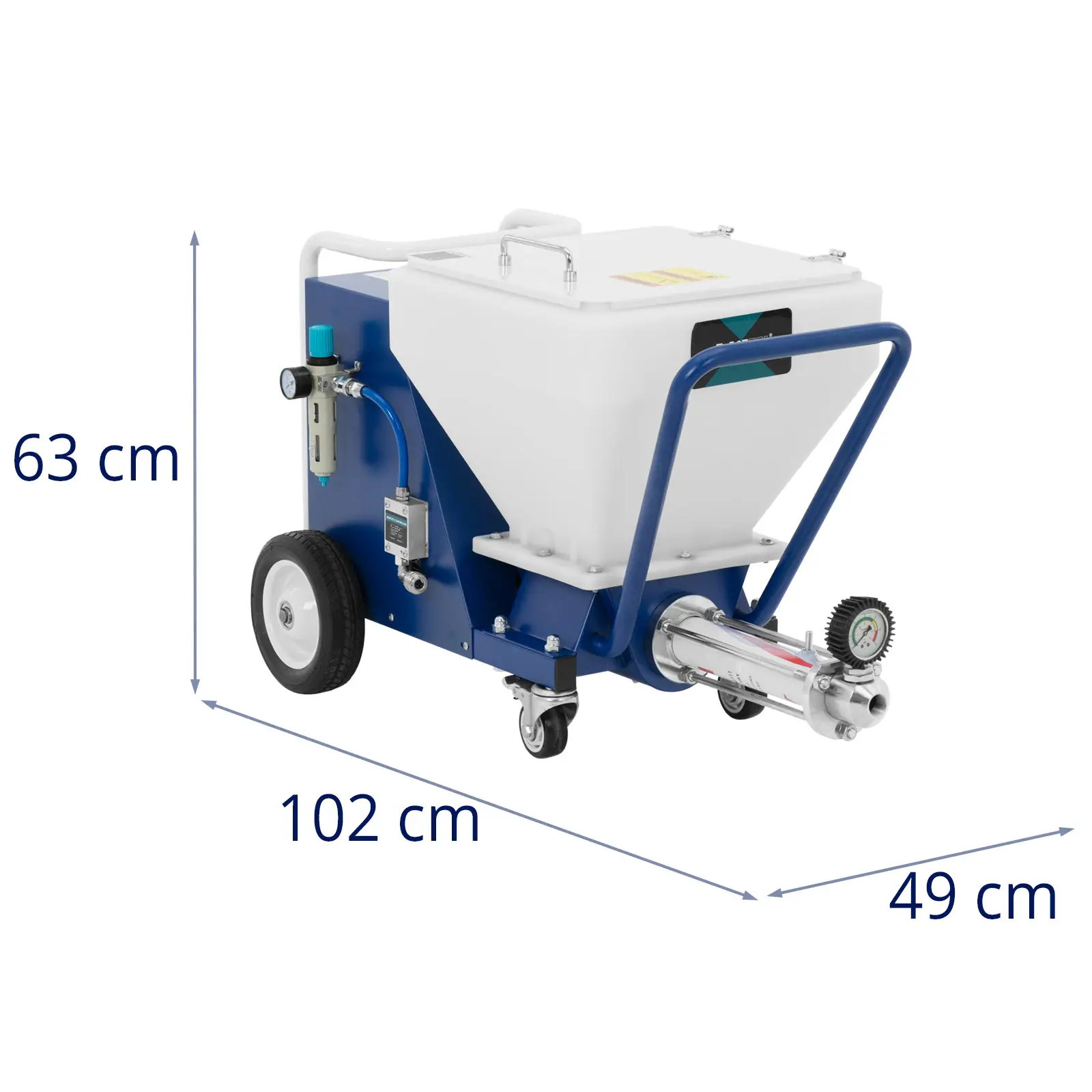 Projeteuse enduit - 30 bar - 40 L - 18 l/min - 2800 W (Pression de gonflage: 10 Bar)