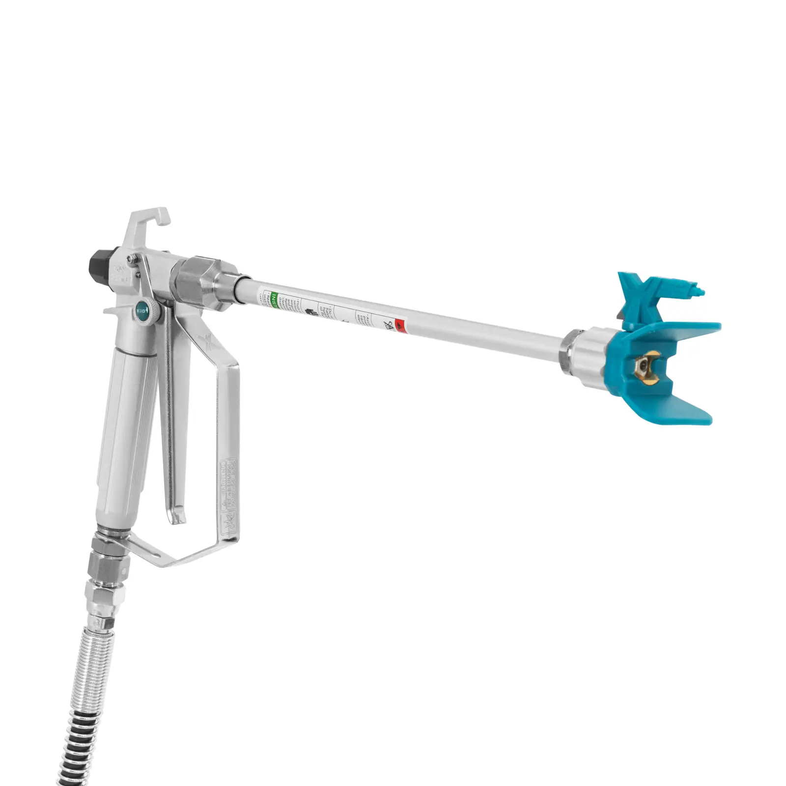 Airless-Farbsprühsystem - 1,4 l/min - 200 bar - 7,5 m Schlauch - mobil (Durchflussmenge: 1.4 l/min)