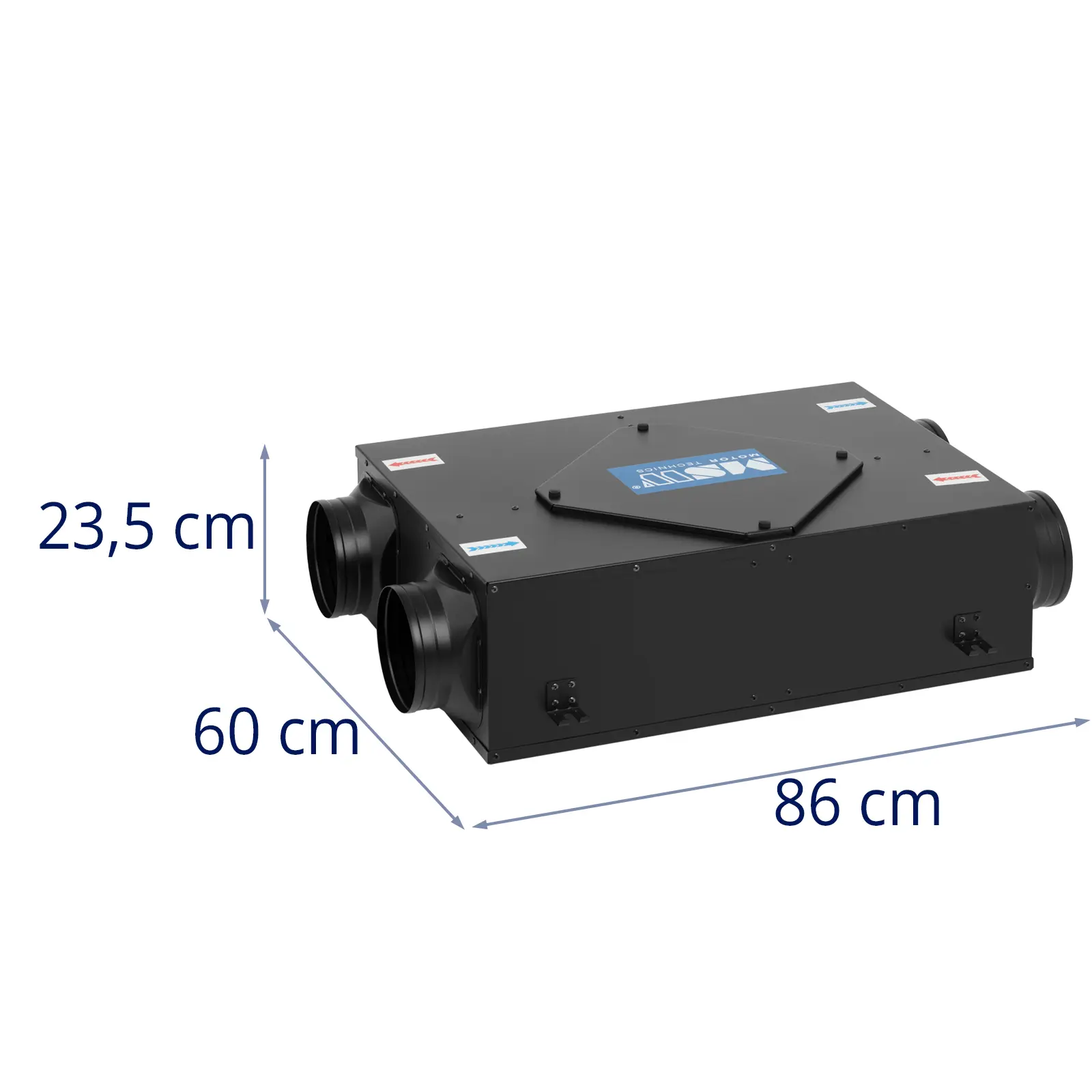 Scambiatore di calore aria - 350 m³/h - 120 m² - Modulo al grafene