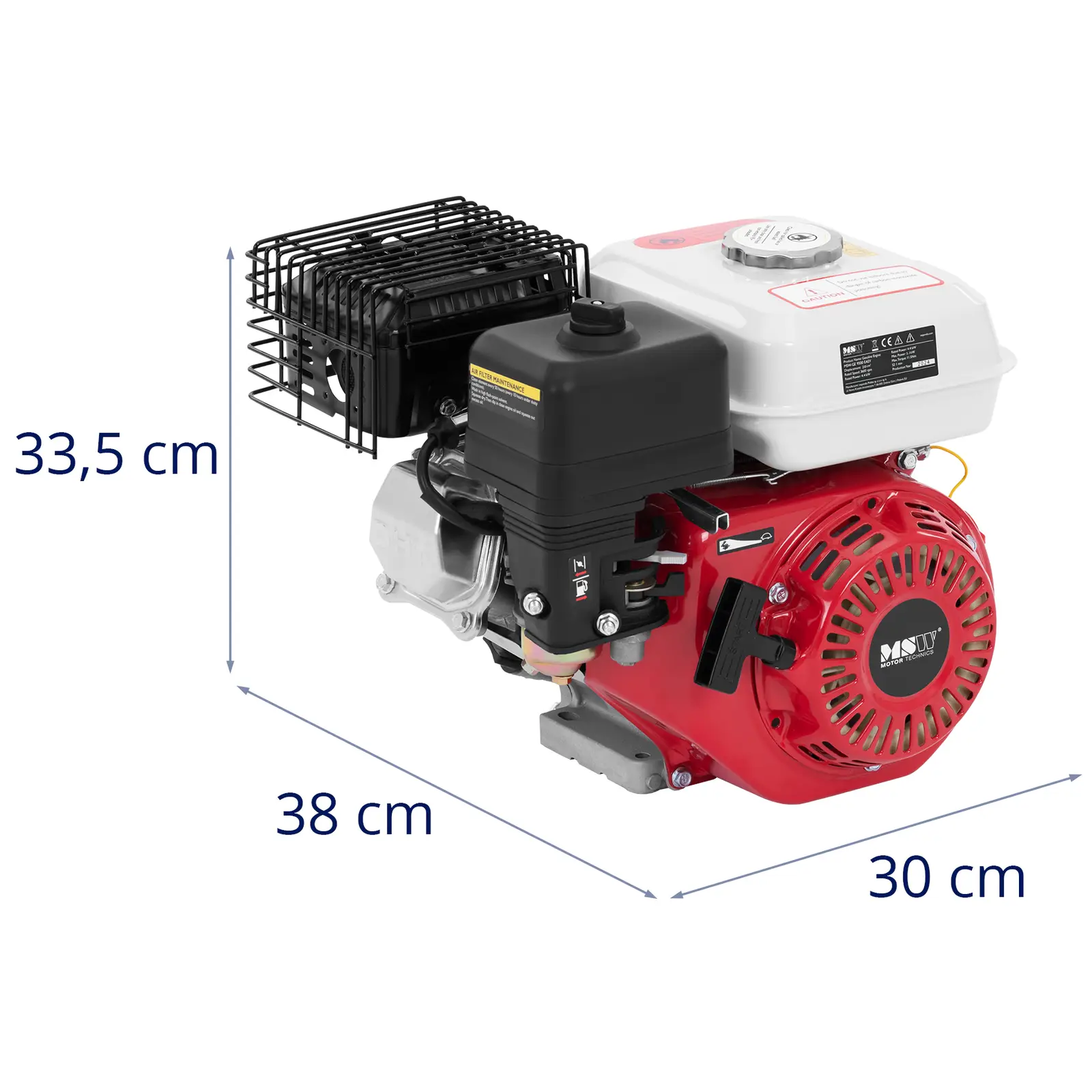 4taktní motor - 9 k - jednoválec - startování lankem (Průměr hřídele: 20 mm)