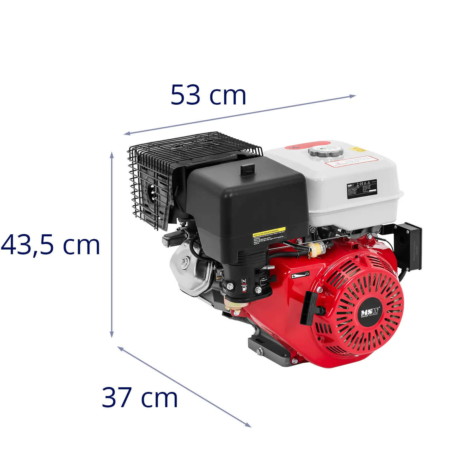 Čtyřtaktní motor - 16 k - jednoválec - elektrický startér (Průměr hřídele: 25 mm)