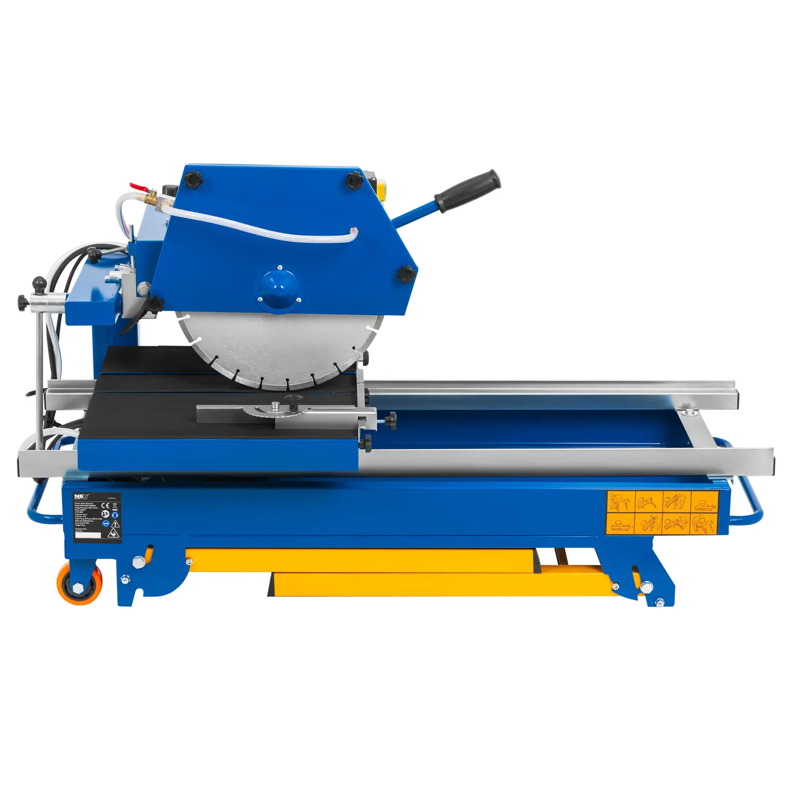 Pila na kámen - 2 500 W - 350mm diamantový kotouč - vodní chlazení (Maximální délka řezu: 800 mm)