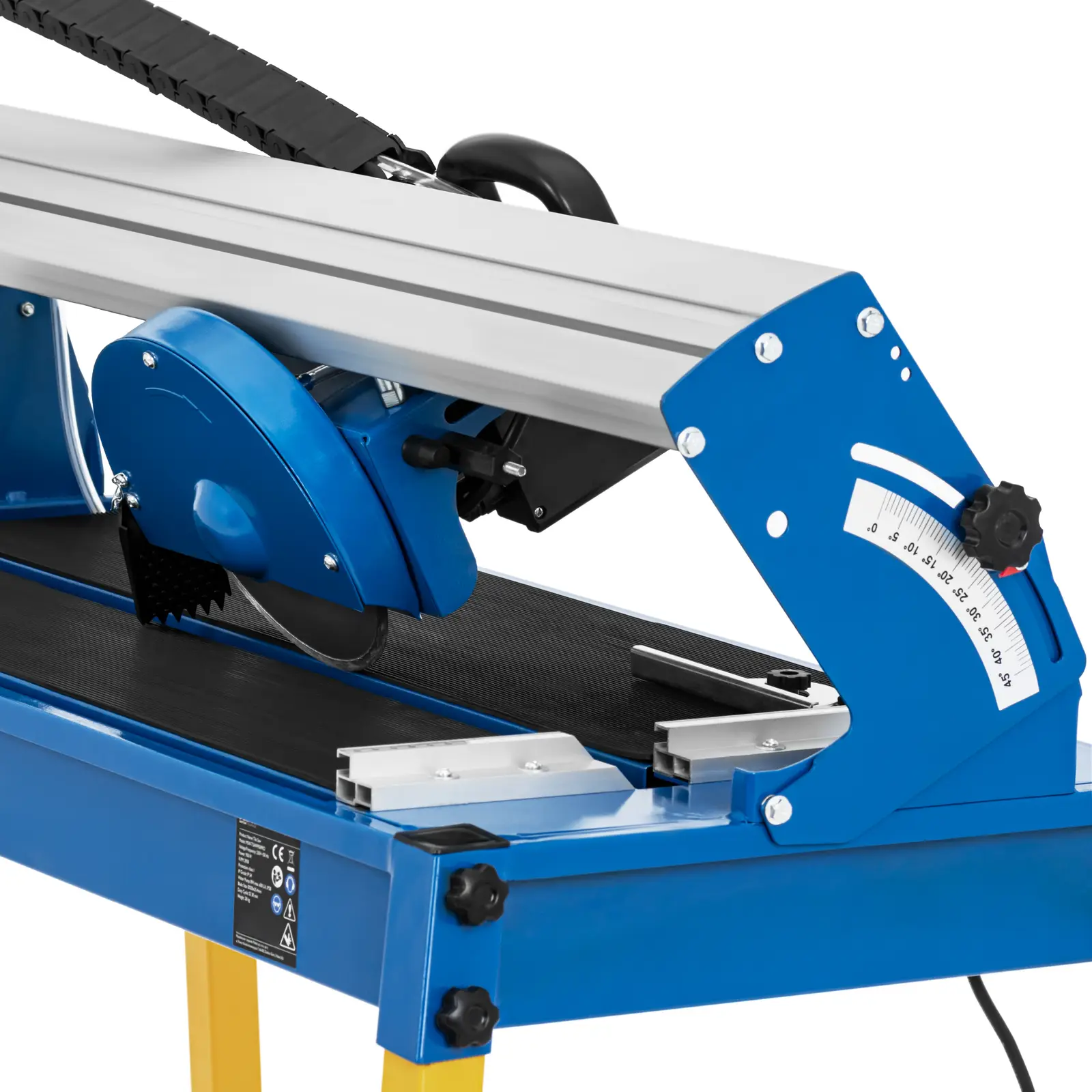 Tagliapiastrelle elettrico - 950 W - 2950 giri/min - 0 - 45° - Ad acqua (Flusso della pompa di circolazione: 600 l/min)