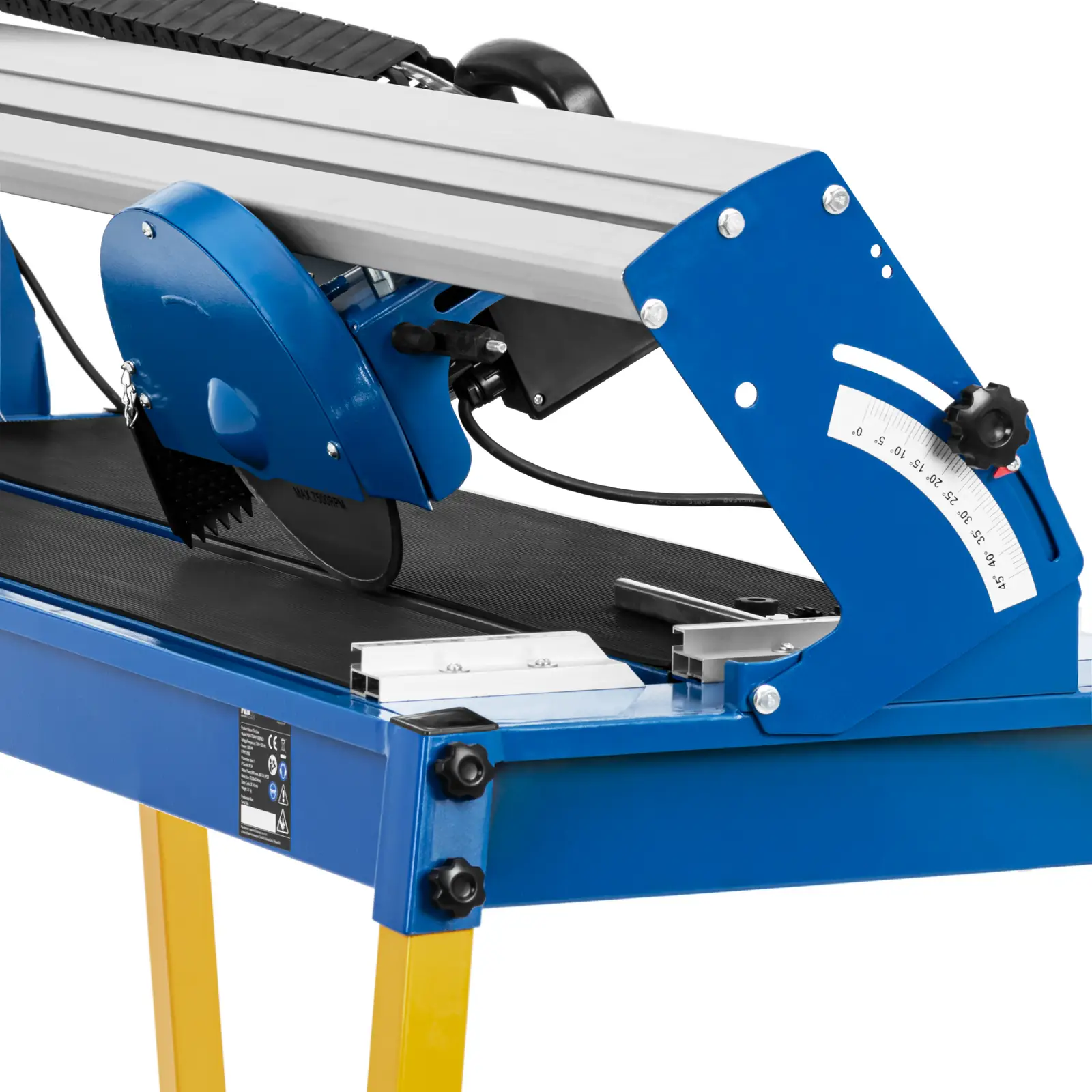 Coupe carrelage électrique - 1500 W - 2950 tr/min 0 - 45° - refroidissement par eau (Débit de la pompe de circulation: 600 l/min)