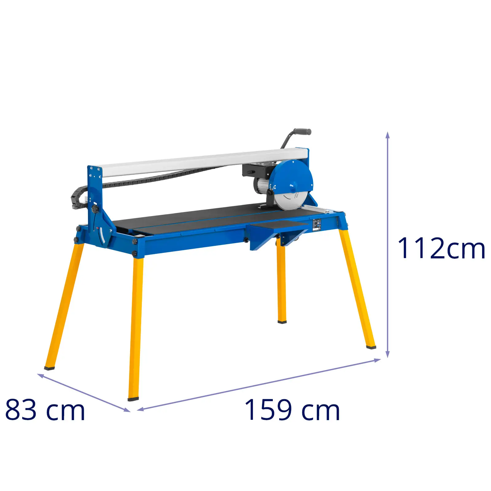 Coupe carrelage électrique - 2000 W - 2950 tr/min 0 - 45° - refroidissement par eau (Longueur de coupe max.: 1020 mm)