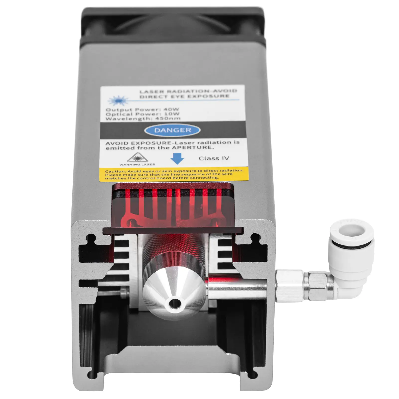 Laser Air Assist - avec plaque de focalisation fixe - 10 W - 27 l/min - pour découpe / gravure laser