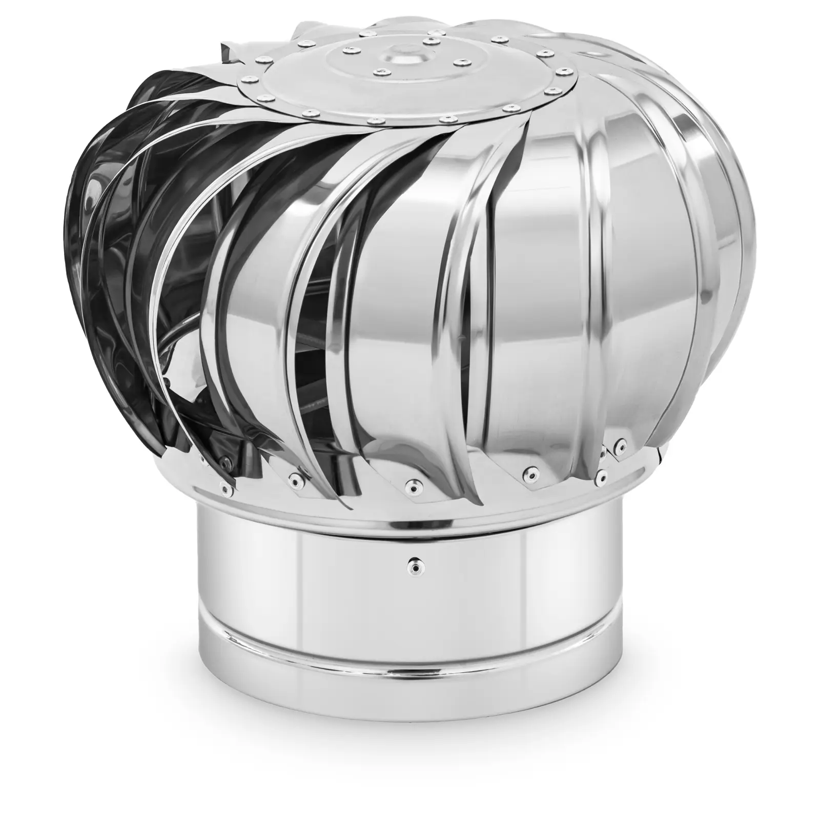 Comignolo girevole - Azionato dal vento - Acciaio inox - 20 cm