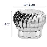 Rotating Chimney Cowl - wind-driven - stainless steel - 30 cm