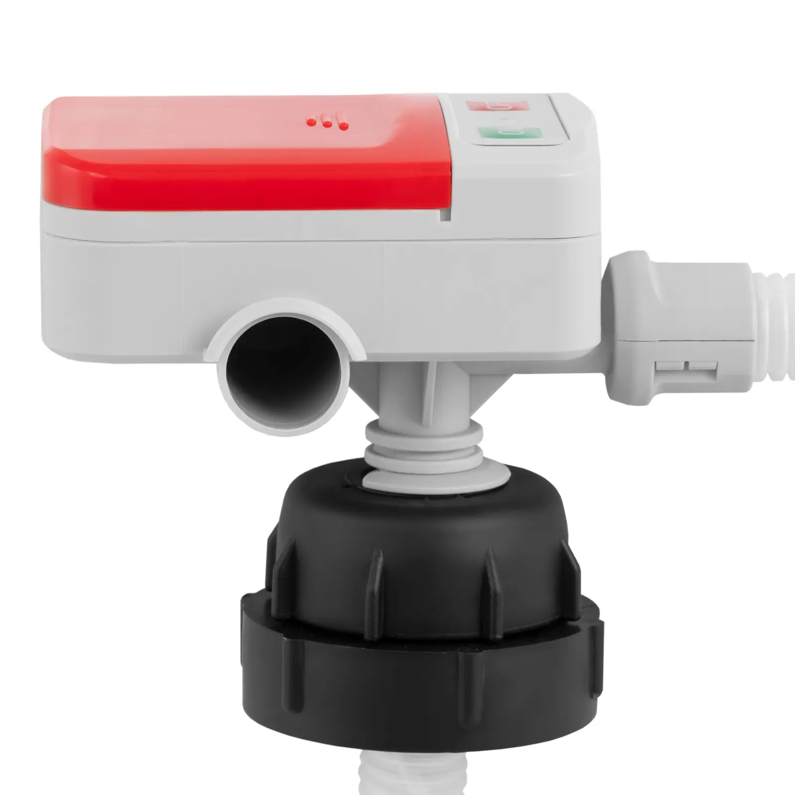 Pompă de transfer de combustibil - viteză de aspirație: 12 l/min - funcționează cu baterii - lungimea furtunului de admisie 57,5 cm - 4 adaptoare (Durata de viață: 120 h)