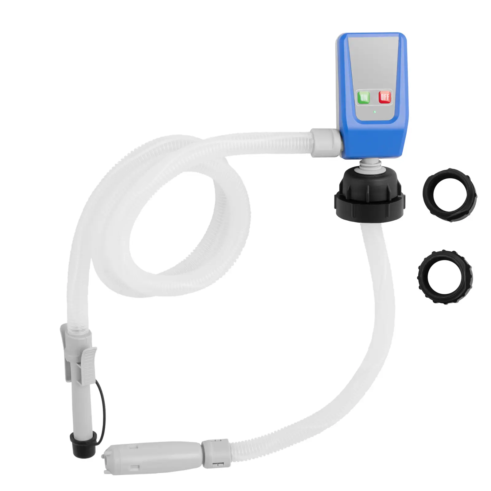 Pompe de transvasement - vitesse de pompage 12 l/min - longueur de tuyau d'entrée 50 cm - 3 adaptateurs