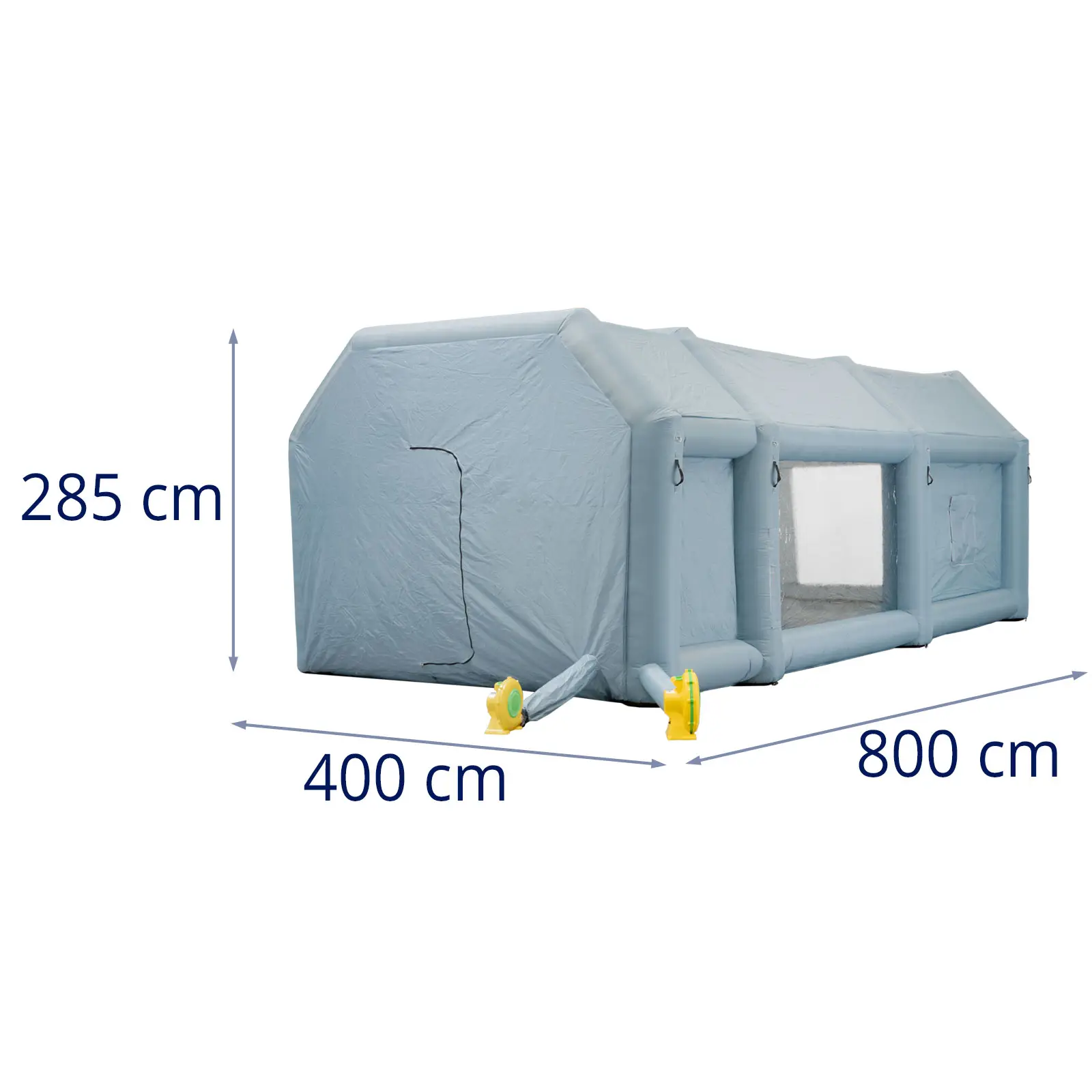 Cabină de pulverizare gonflabilă - 8 x 4 x 2,85 m - ventilator 950 W