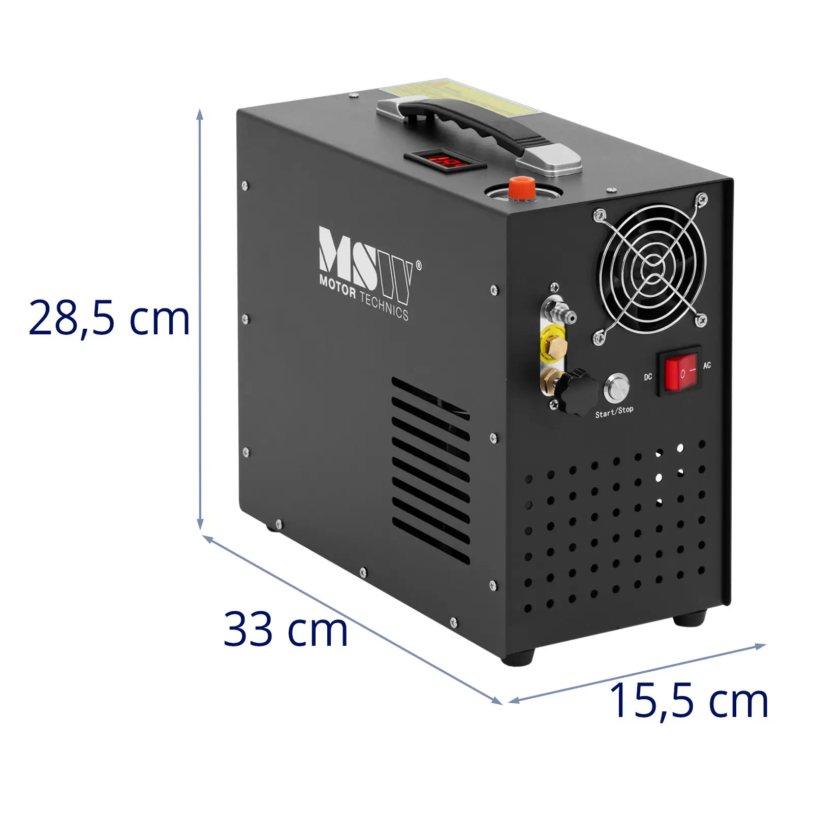 PCP kompresor - 300 bar - 12/220 V - 400 W - automatické zastavení (Objem nádoby: 1.5 l)