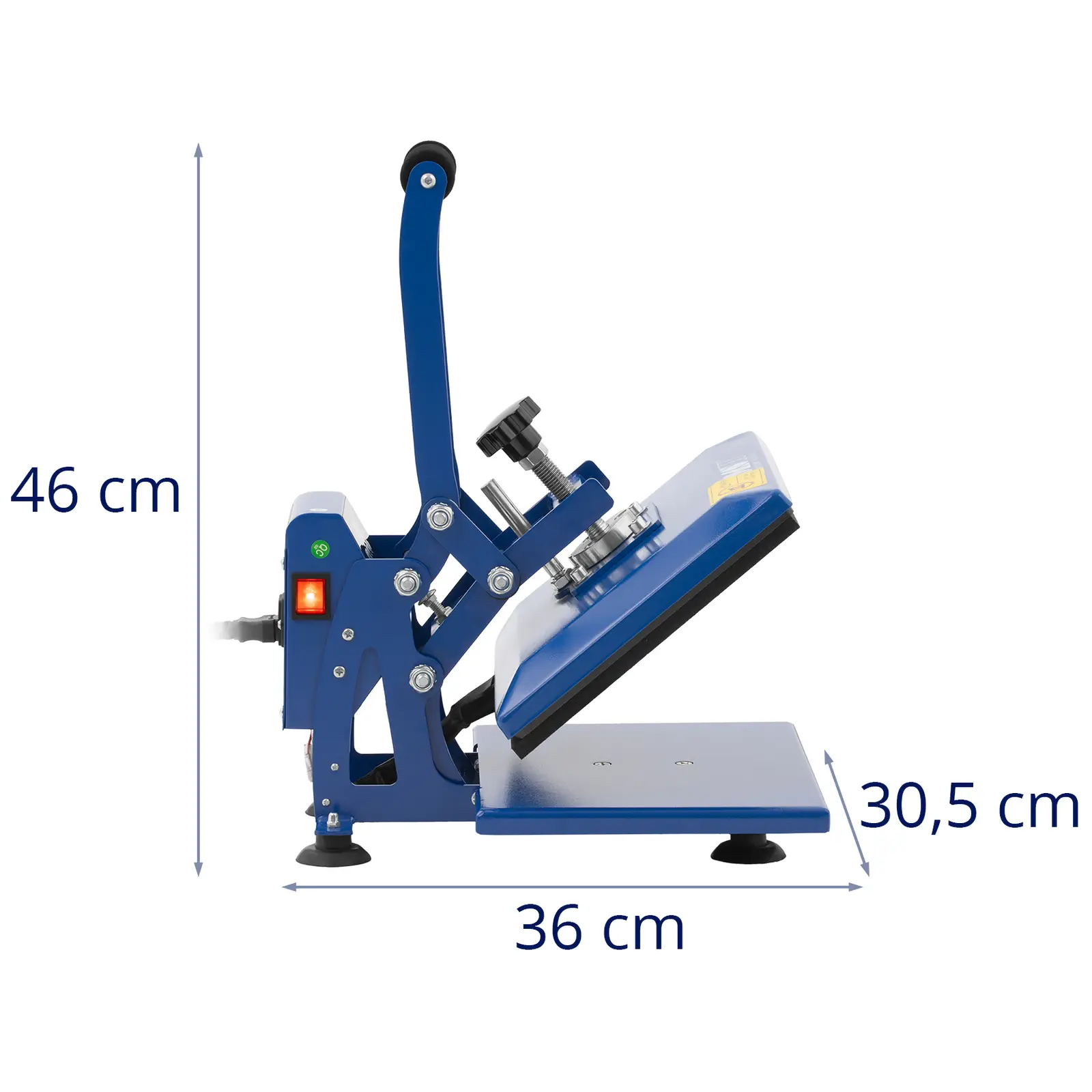 Varmepress - 23 x 30 cm - opptil 250 °C - LCD-display - timer