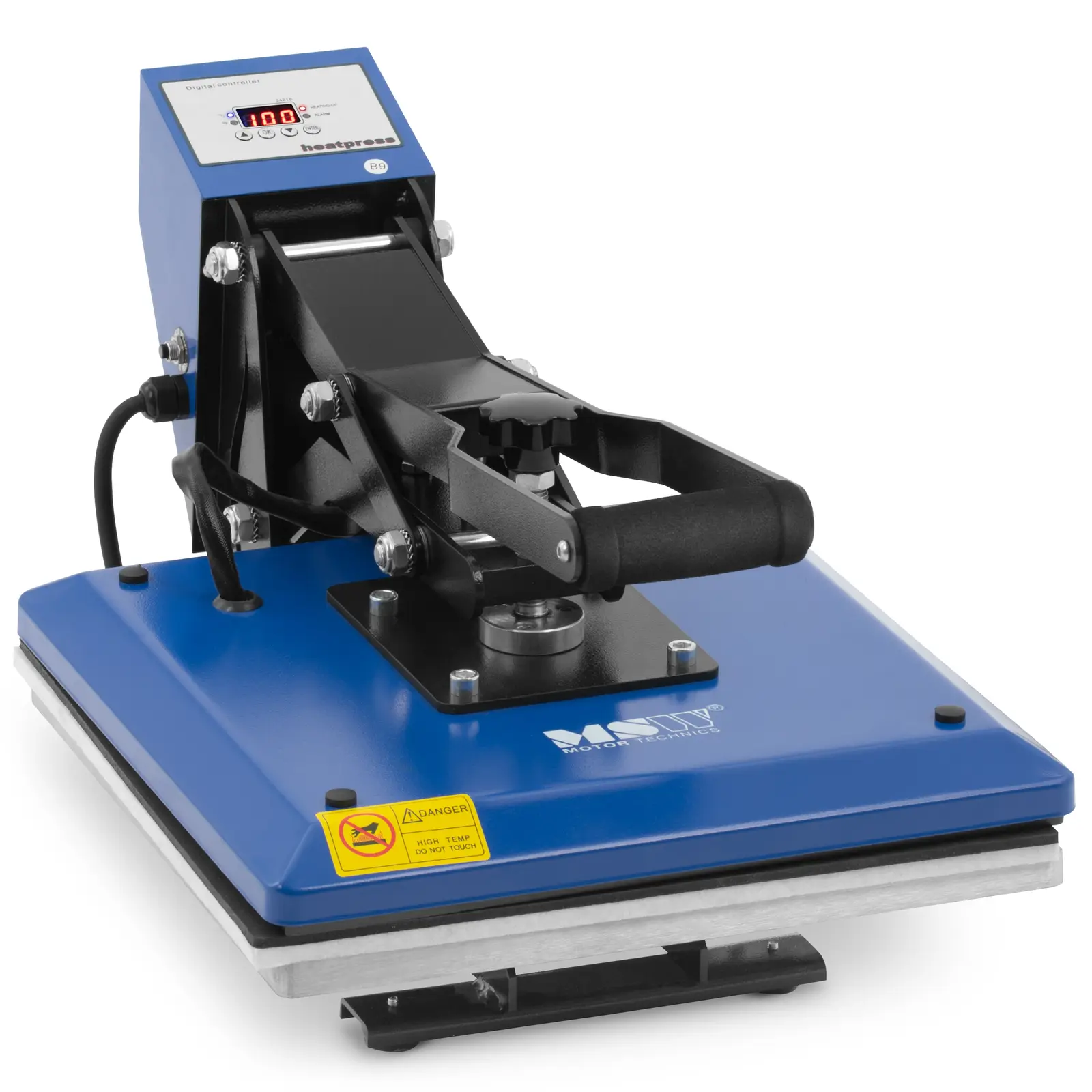 Varmepress - 38 x 38 cm - opptil 250 °C - LCD-skjerm - timer