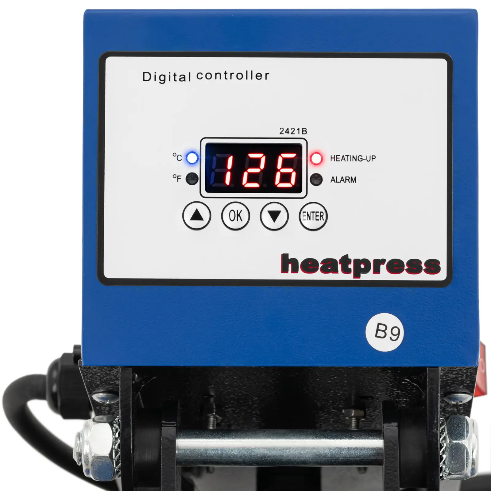 Presse à chaud - 38 x 38 cm - jusqu'à 250 °C - écran LCD - minuterie (Cordon(s) d'alimentation: 1.2 m)