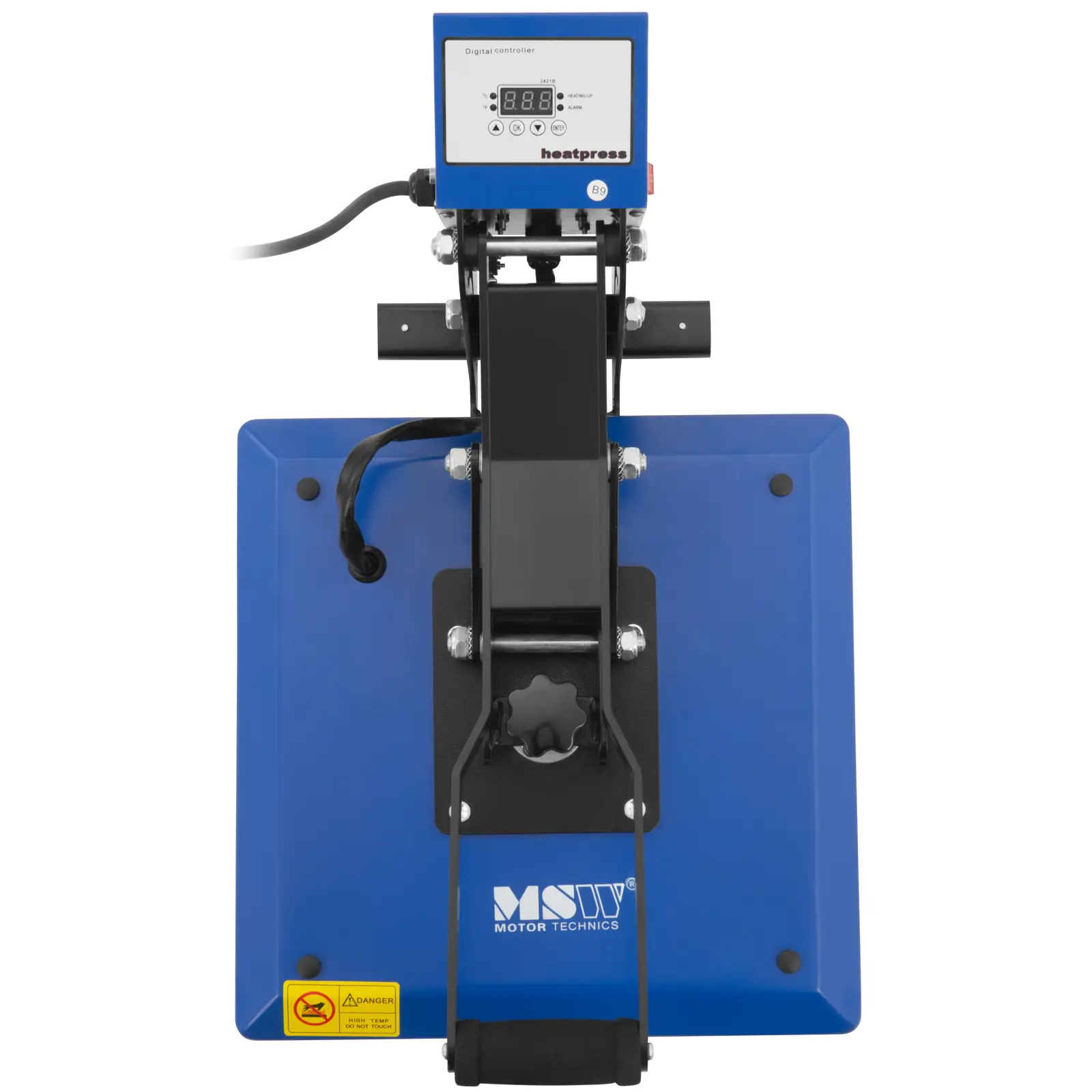 Presse à chaud - 38 x 38 cm - jusqu'à 250 °C - écran LCD - minuterie (Matériau(x): Acier peint par poudrage)