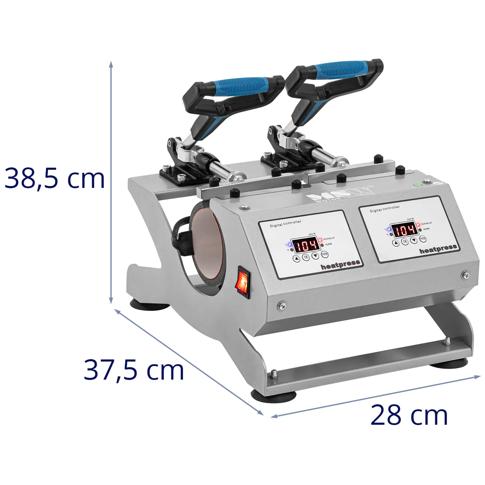 Muggpress - Dubbel - Upp till 250°C - LCD-skärm - Timer