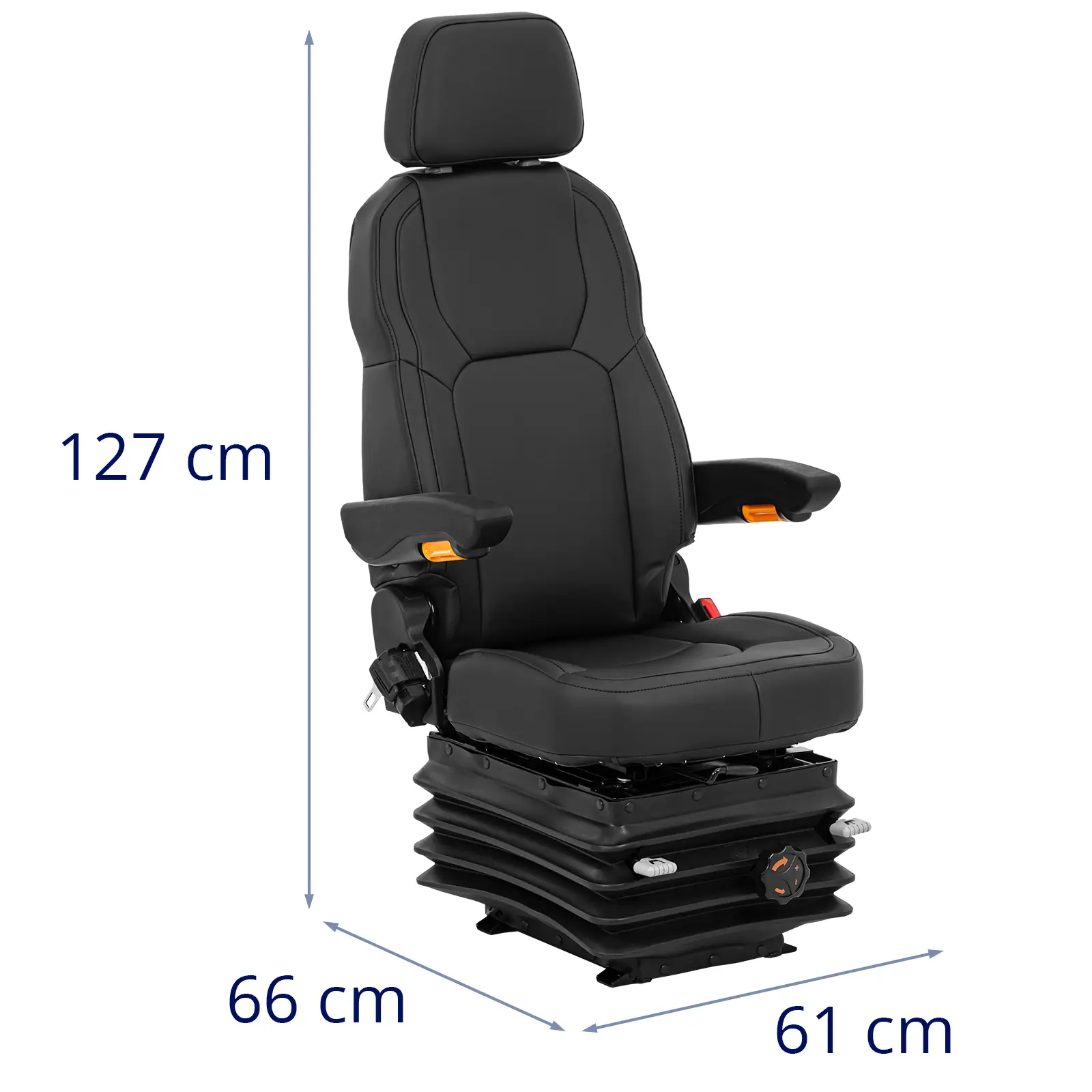 Asiento de barco - 130 kg - ajustable - con muelles