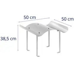 Skorstenshuv - Rostfritt stål - 50 x 50 x 38,5 cm