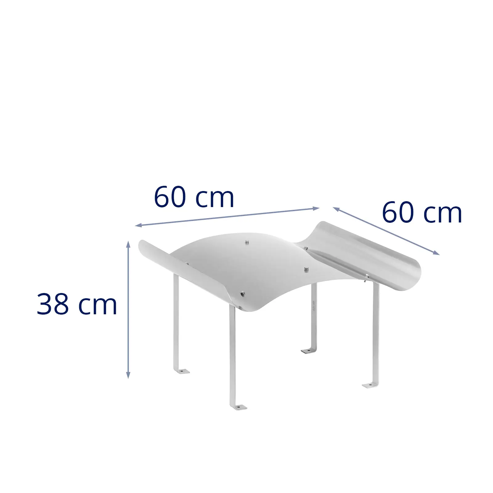 Poklopac dimnjaka - nehrđajući čelik - 60 x 60 x 38 cm