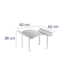 Skorstenshuv - Rostfritt stål - 60 x 60 x 38 cm