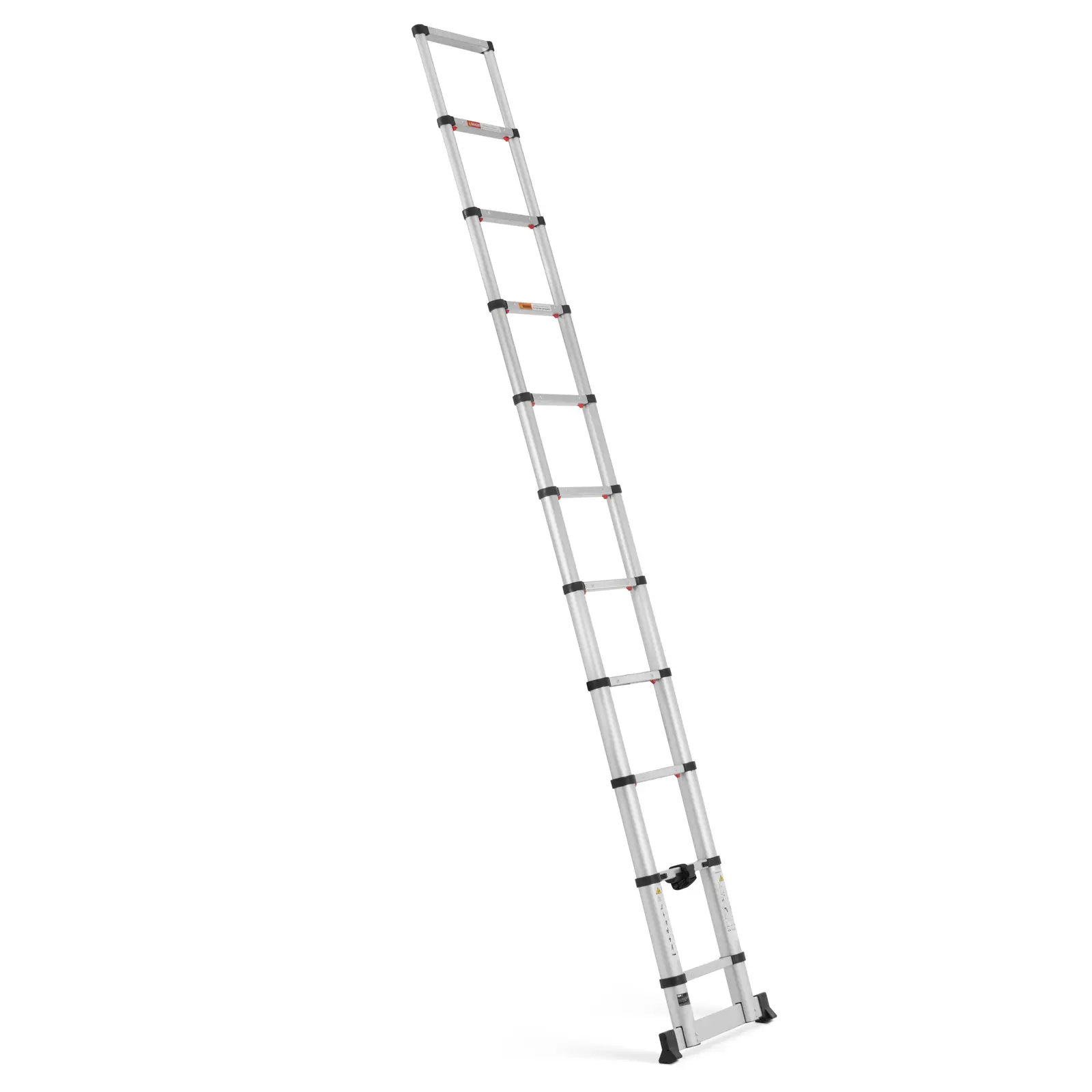 Telescopische ladder - 10 treden - aluminium - hoogte: 0.85 - 3.20 m