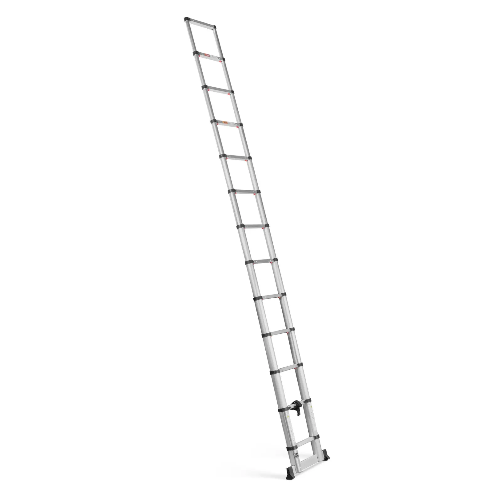 Tweedehands Telescopische ladder - 12 treden - aluminium - hoogte: 0.87 - 3.80 m